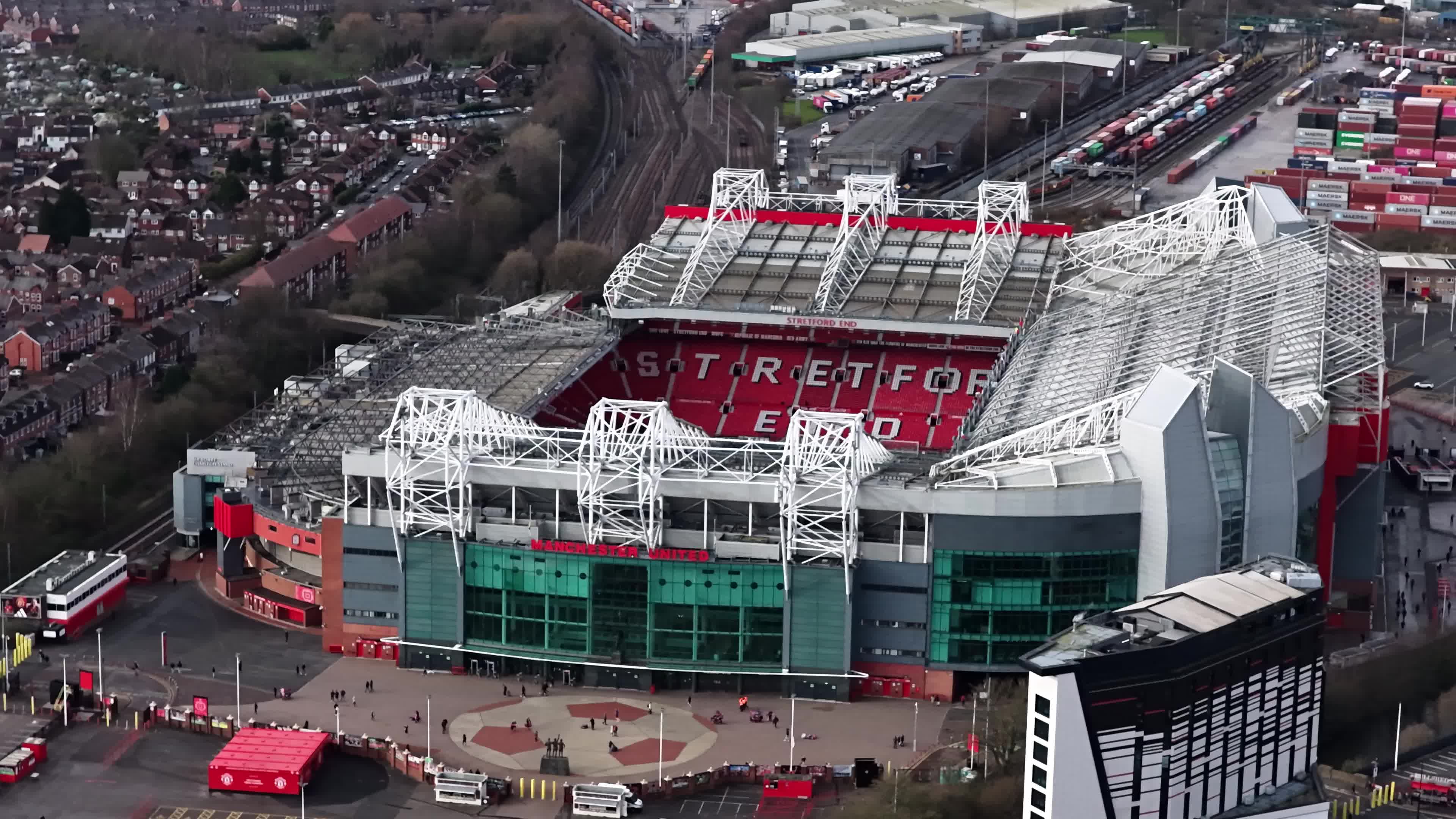Old Trafford flyby Premier League Manchester United v Crystal Palace