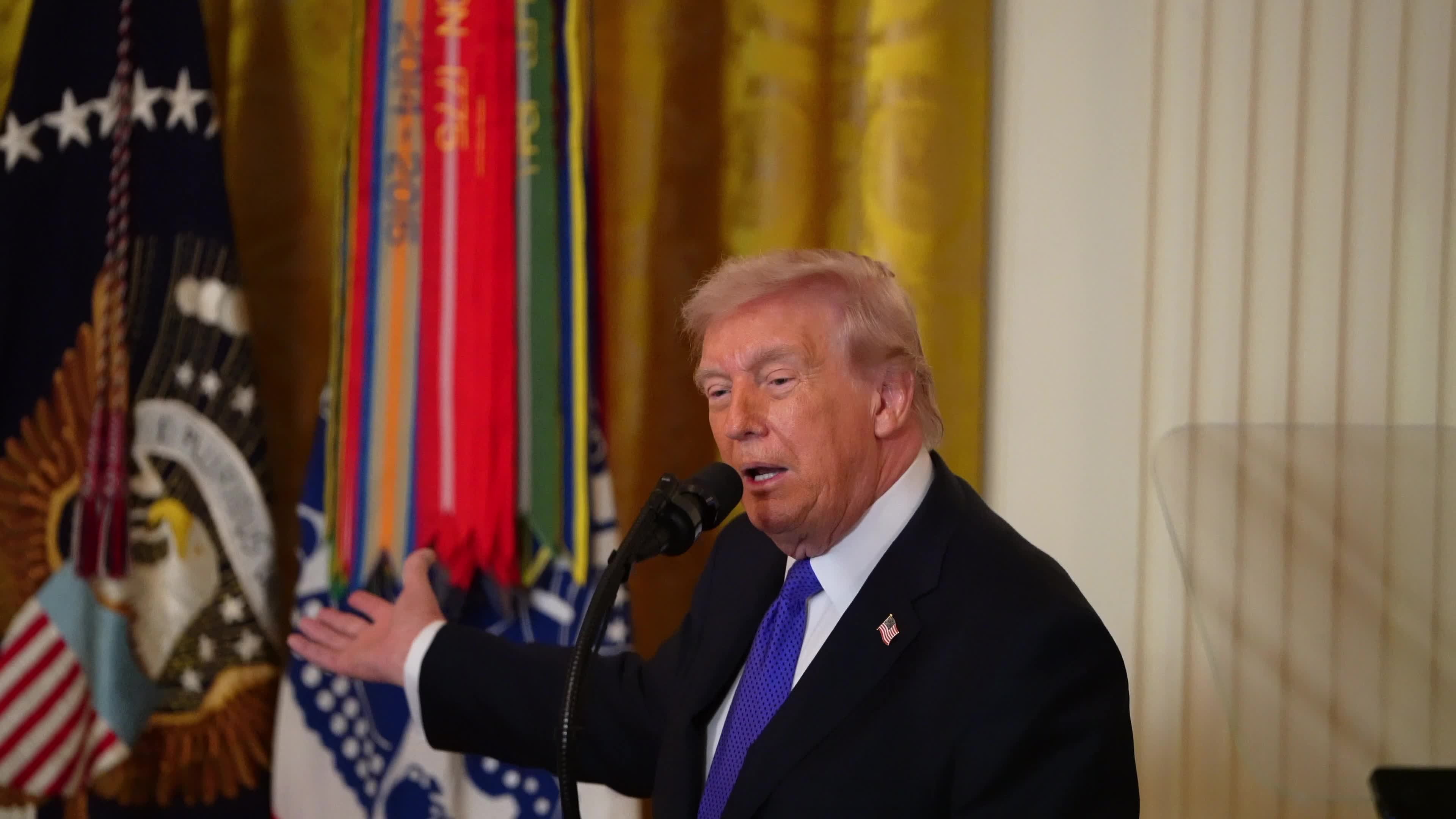 President Trump Awards Medal Of Honor To Three Military Veterans