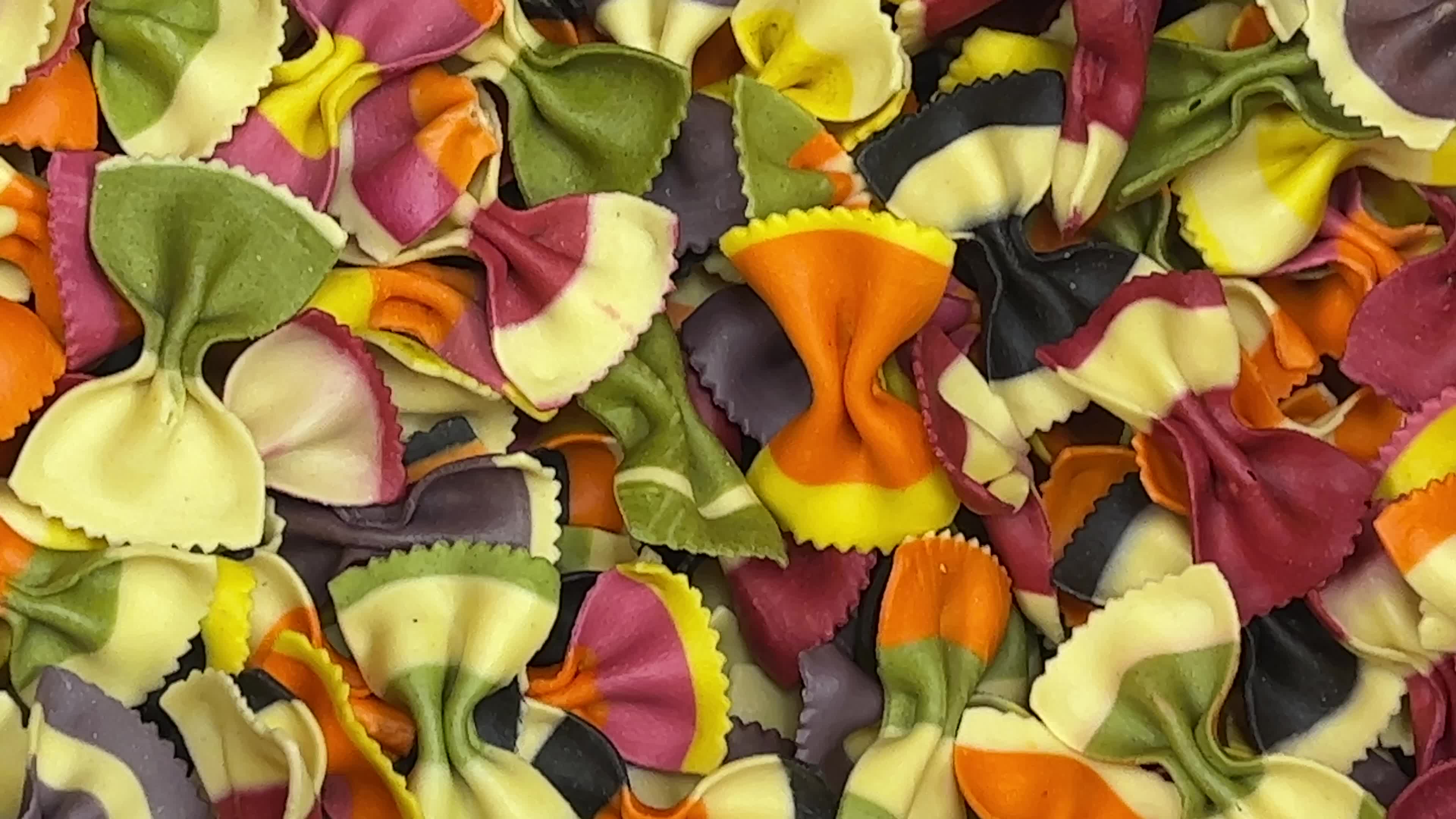 Colourful pasta