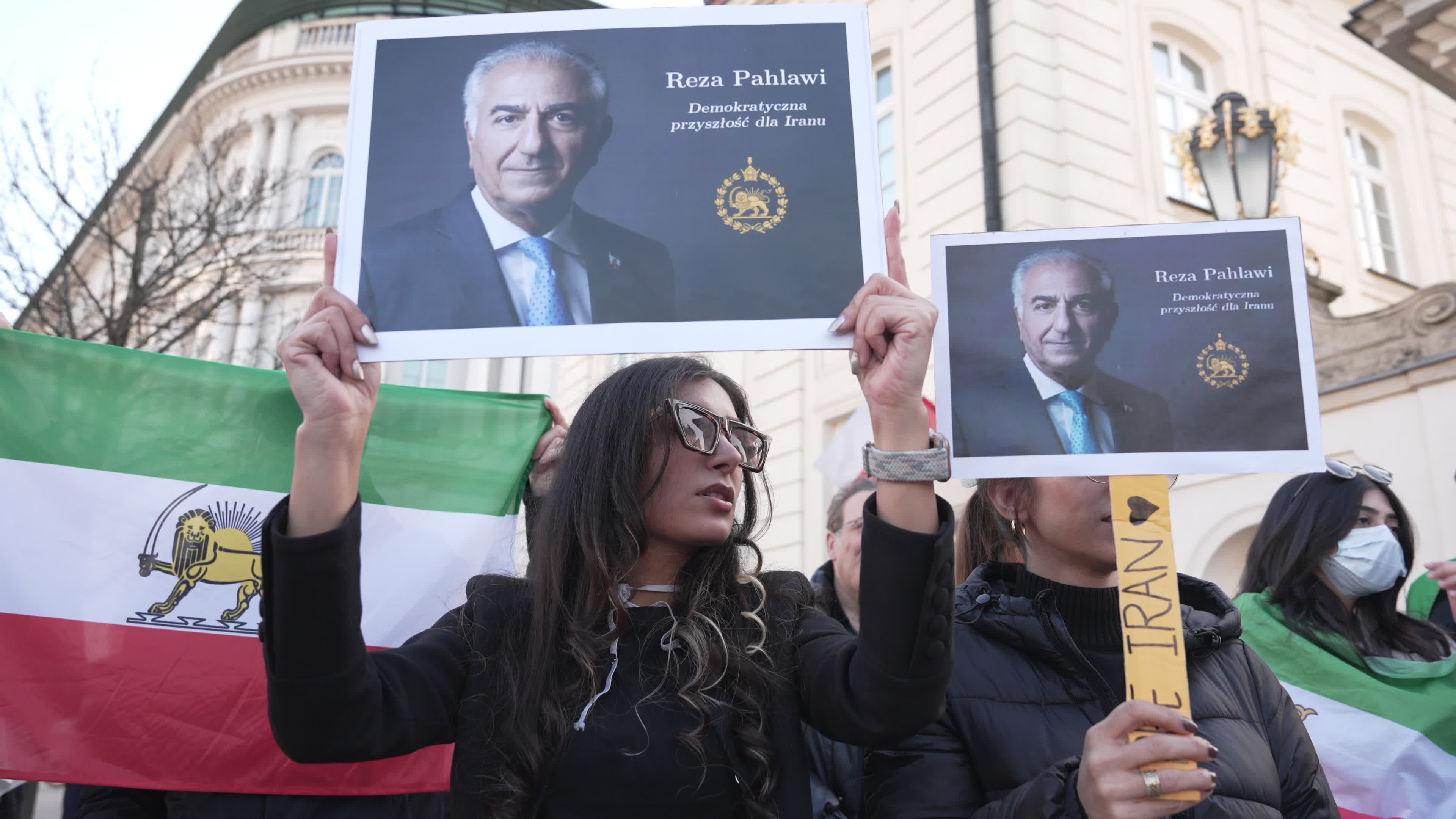 Iranian pro-monarchist rally in Warsaw