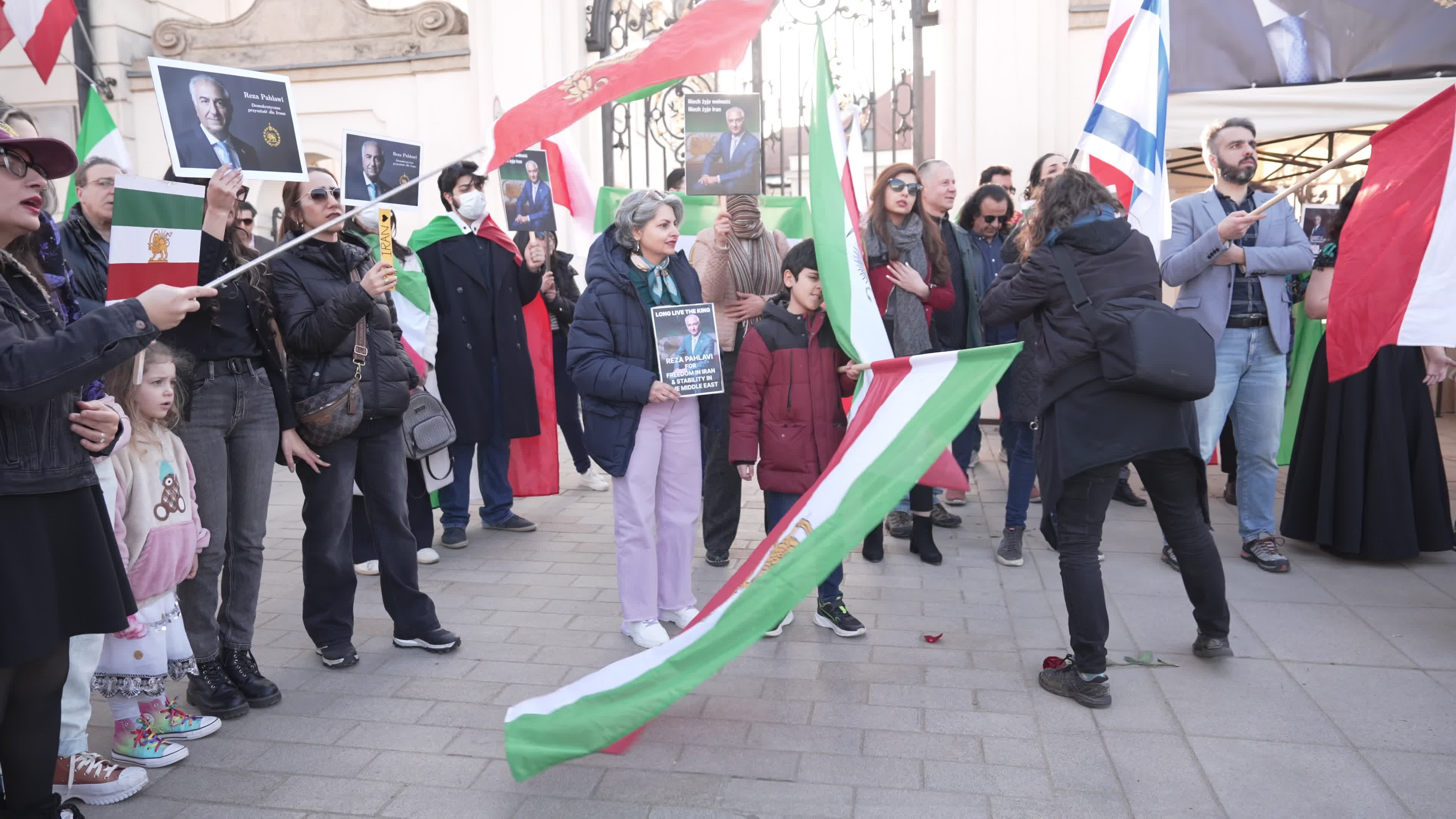 Iranian pro-monarchist rally in Warsaw