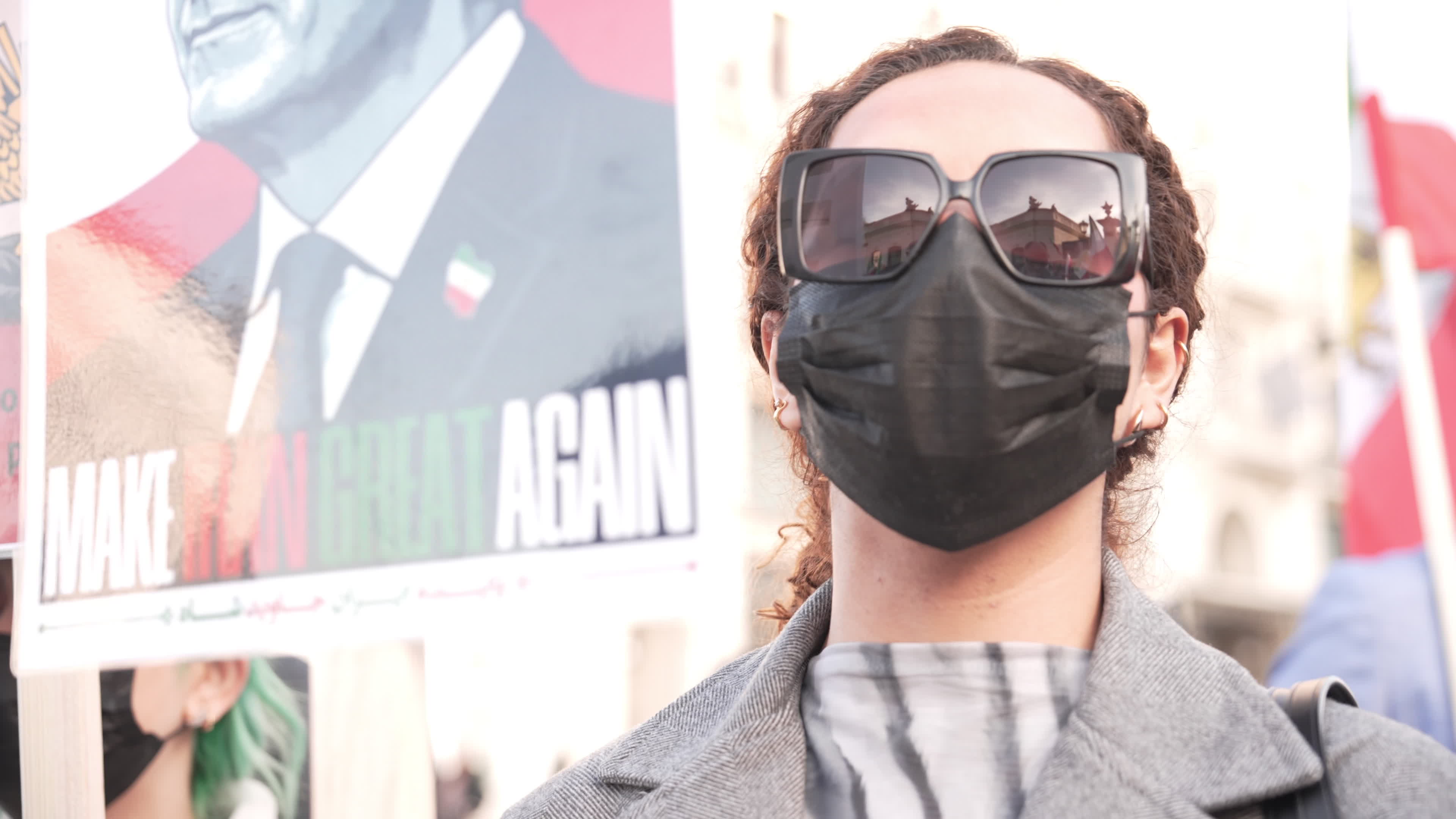 Iranian pro-monarchist rally in Warsaw