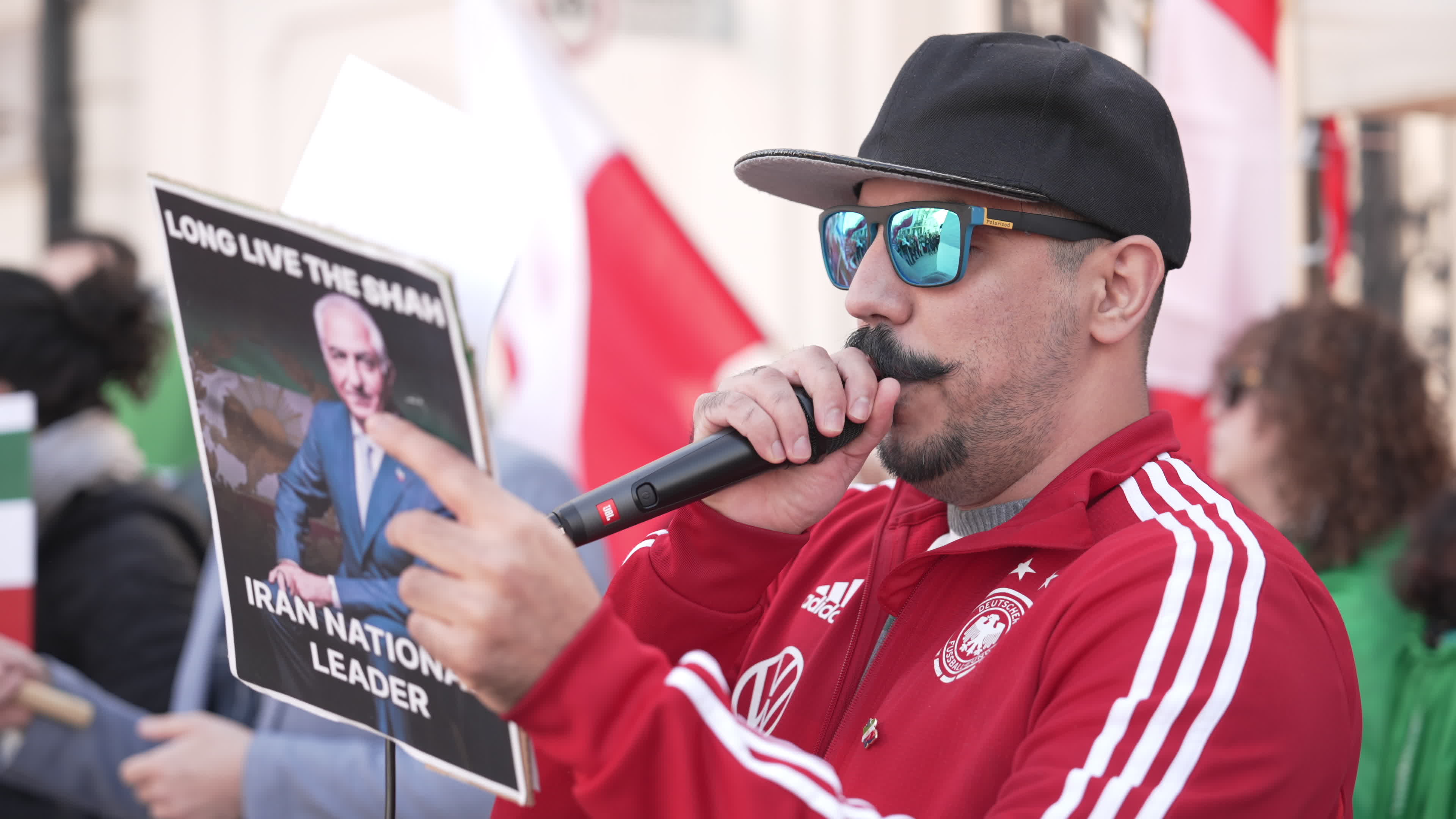 Iranian pro-monarchist rally in Warsaw