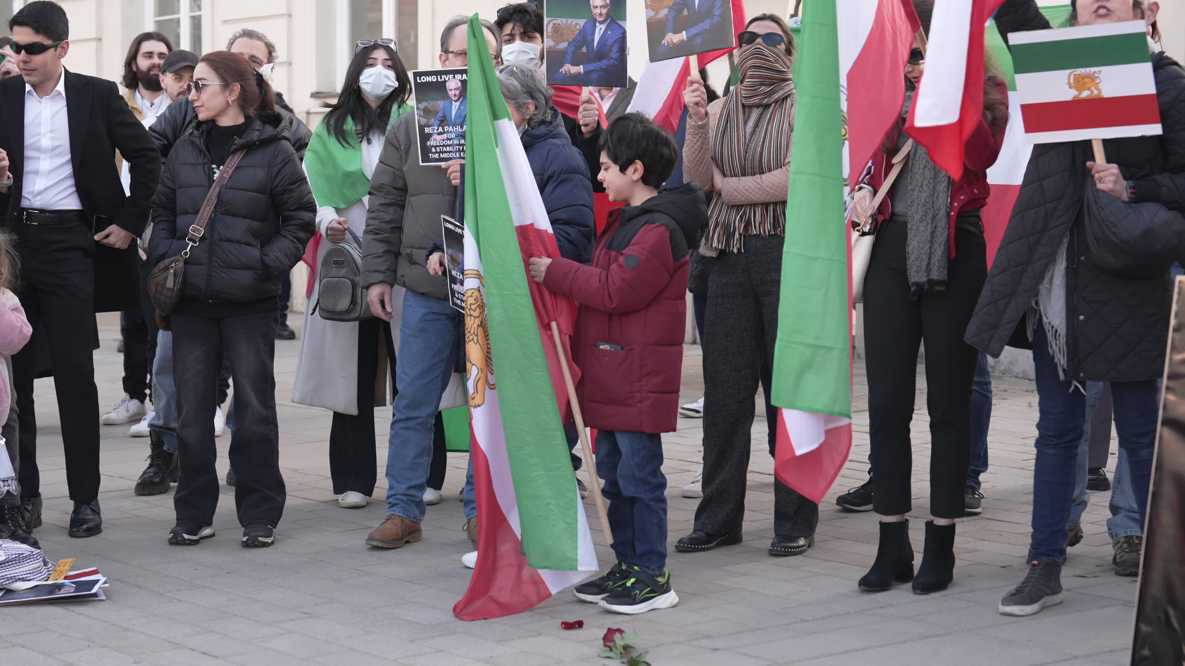 Iranian pro-monarchist rally in Warsaw