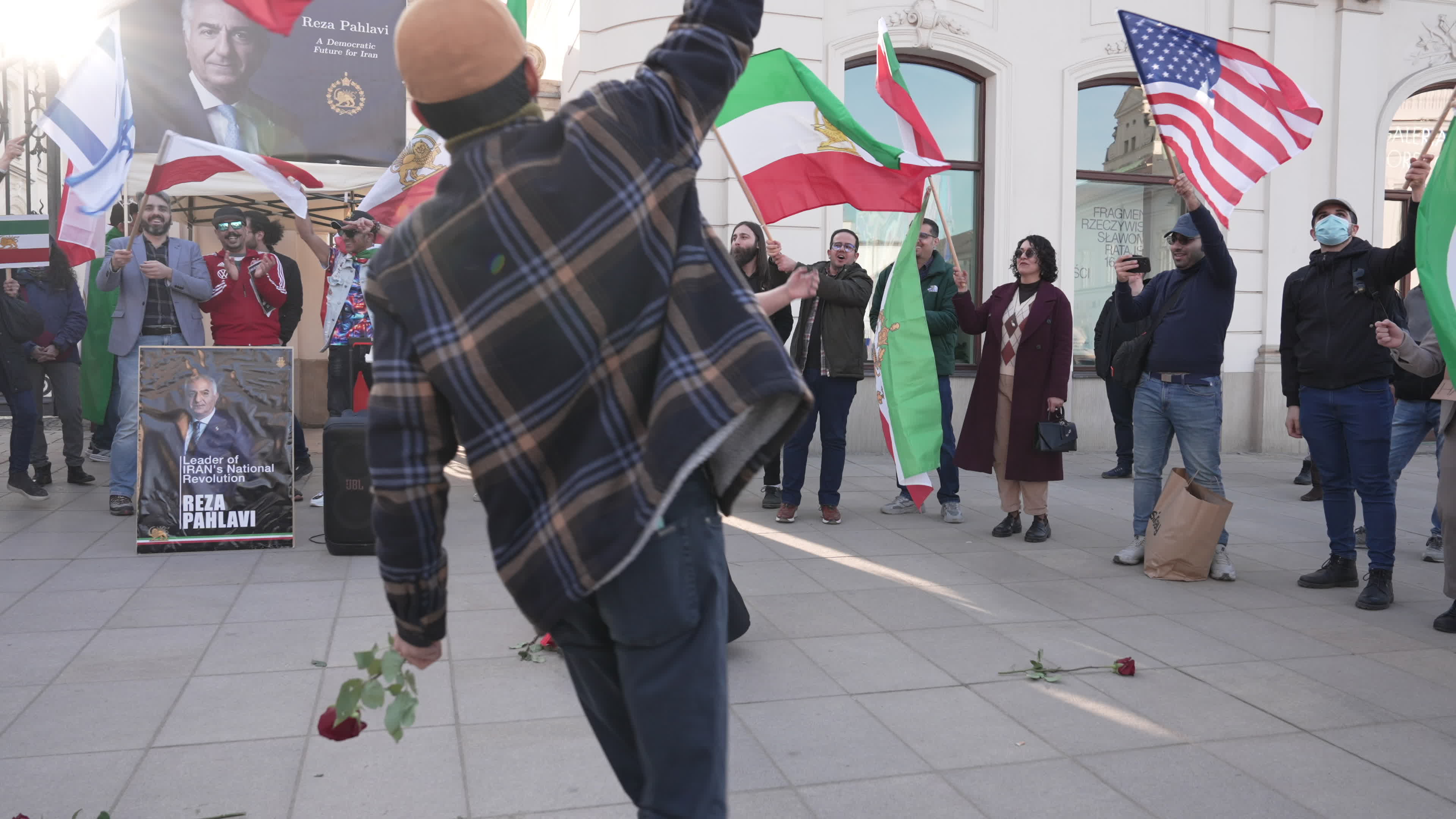 Iranian pro-monarchist rally in Warsaw