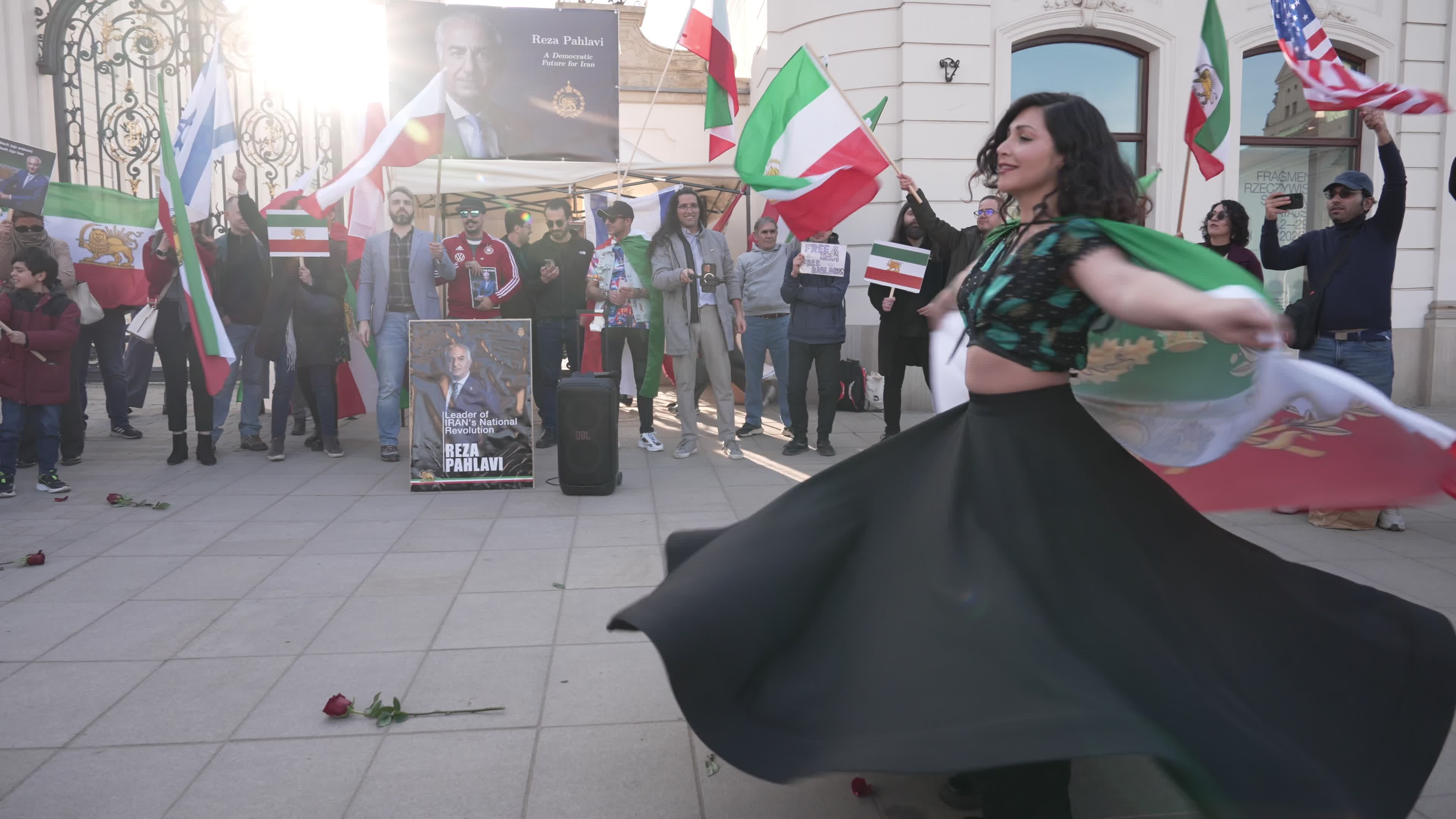 Iranian pro-monarchist rally in Warsaw