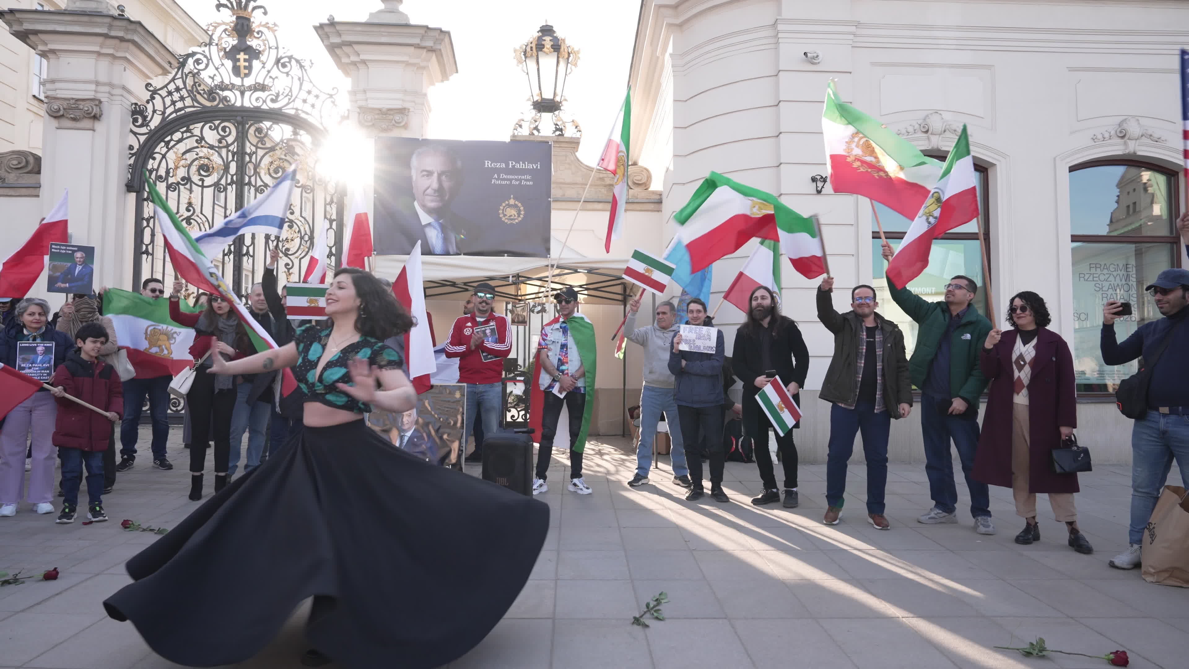 Iranian pro-monarchist rally in Warsaw