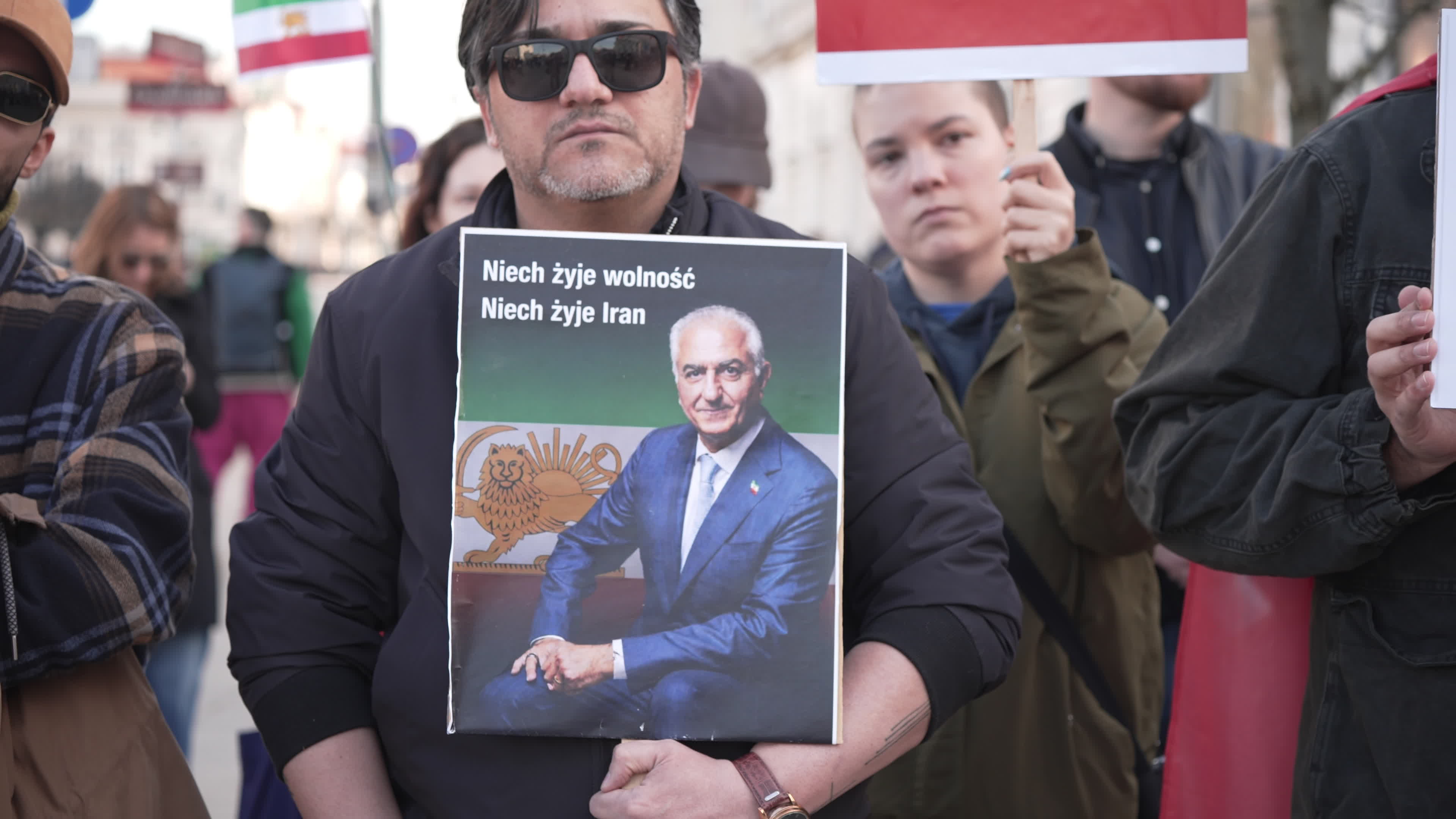 Iranian pro-monarchist rally in Warsaw