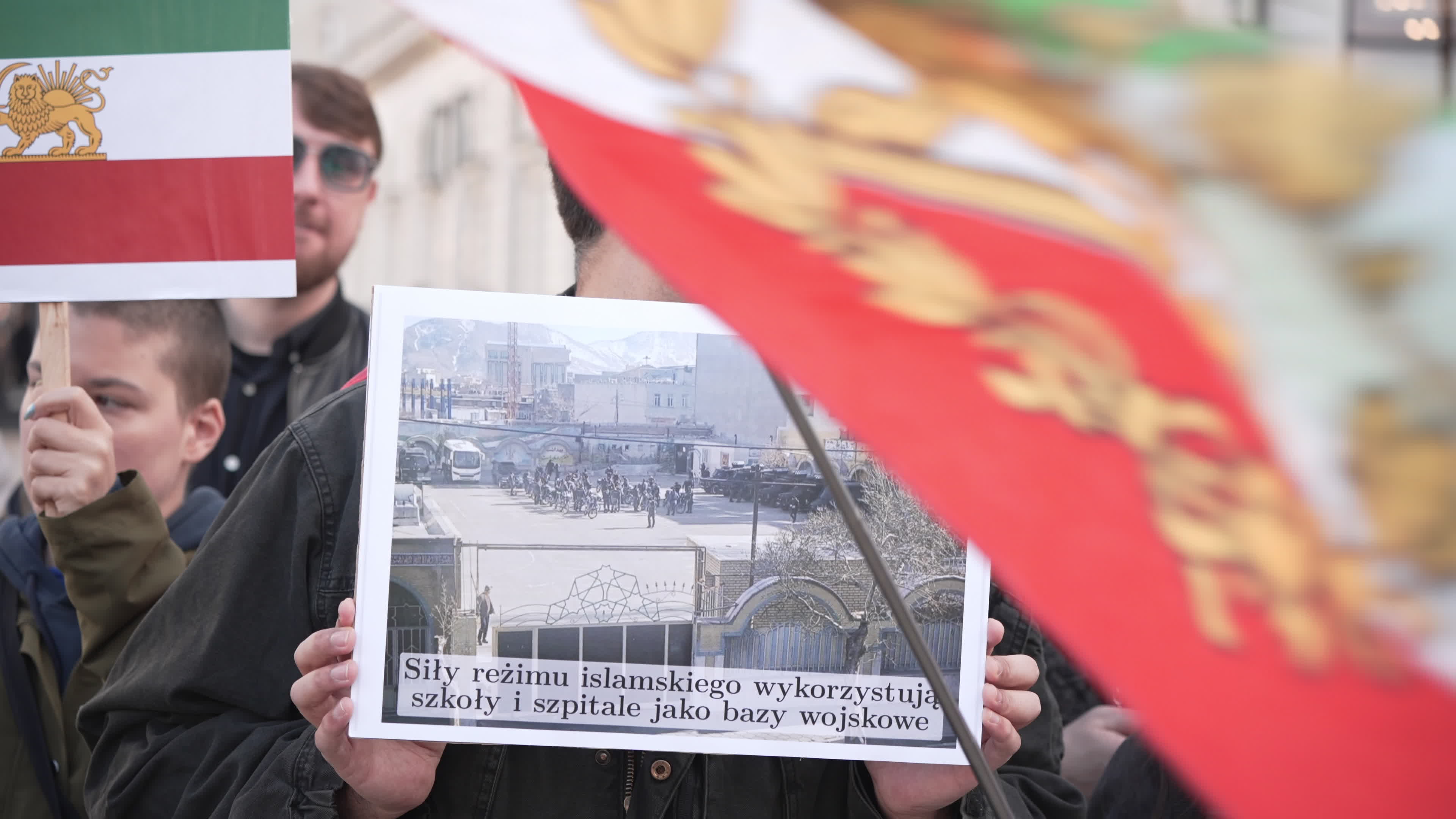 Iranian pro-monarchist rally in Warsaw