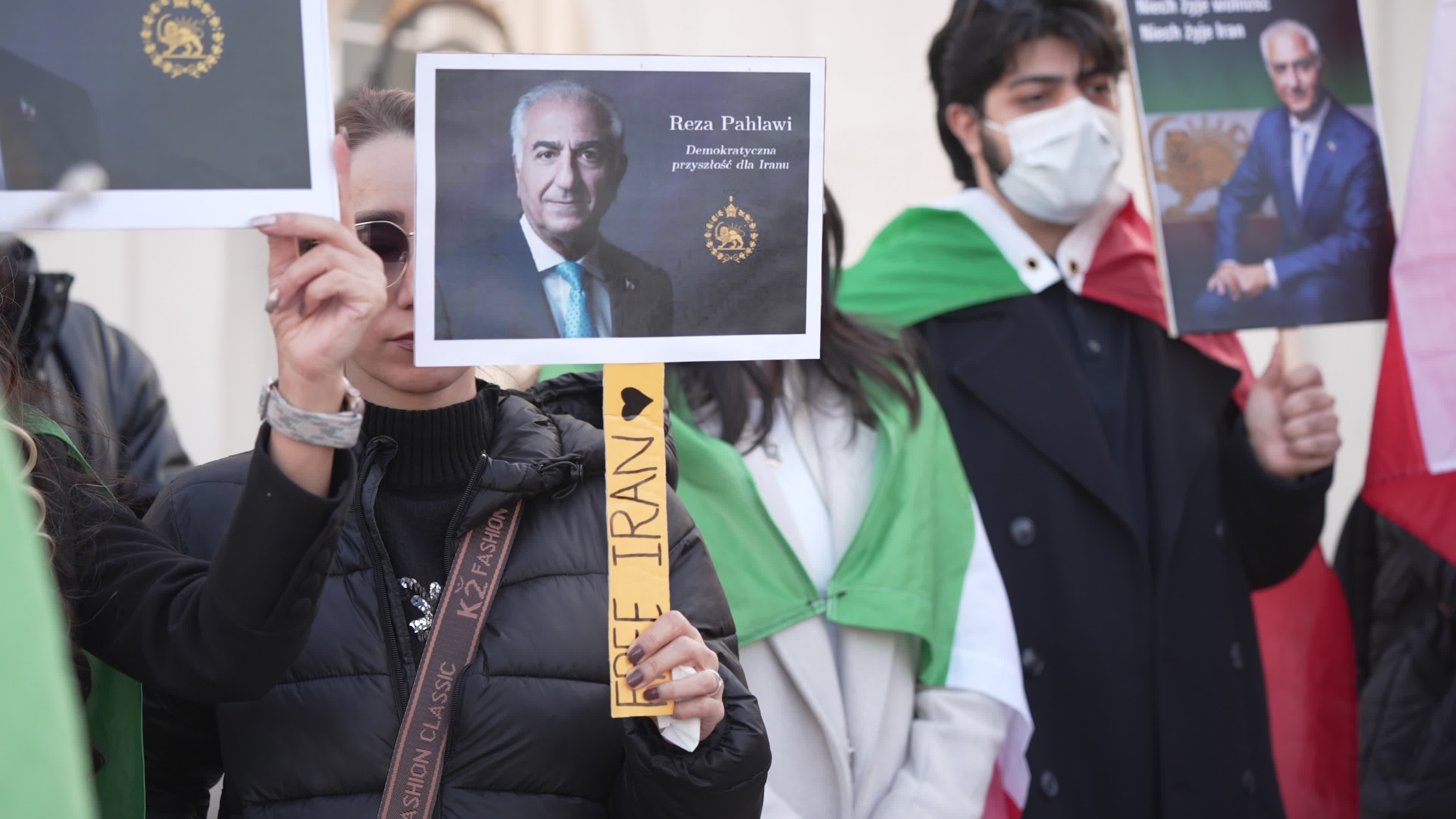 Iranian pro-monarchist rally in Warsaw