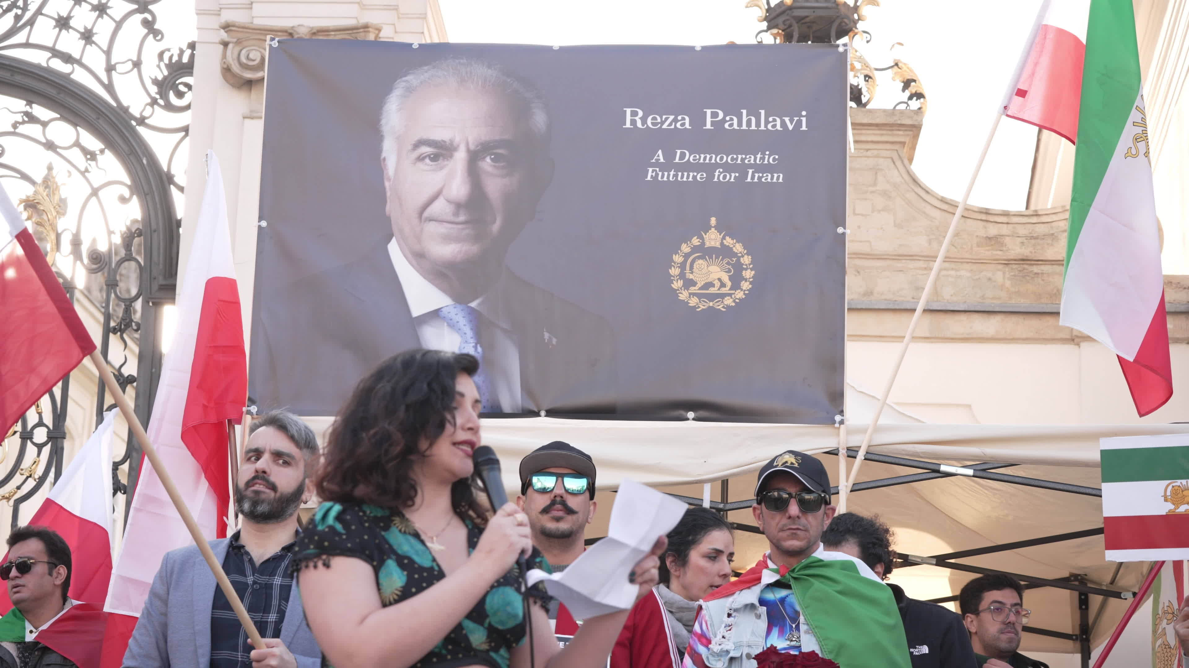 Iranian pro-monarchist rally in Warsaw