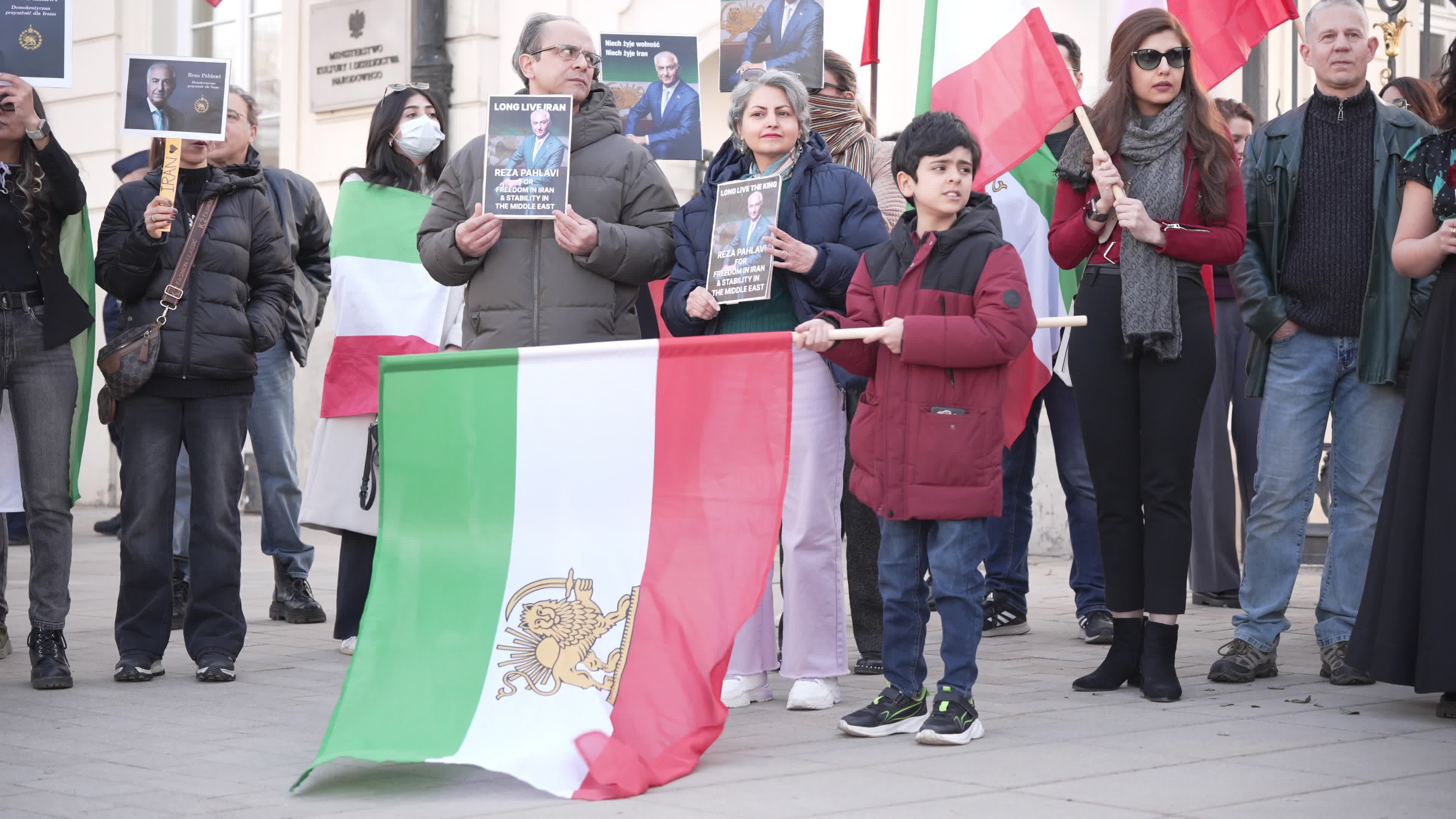 Iranian pro-monarchist rally in Warsaw
