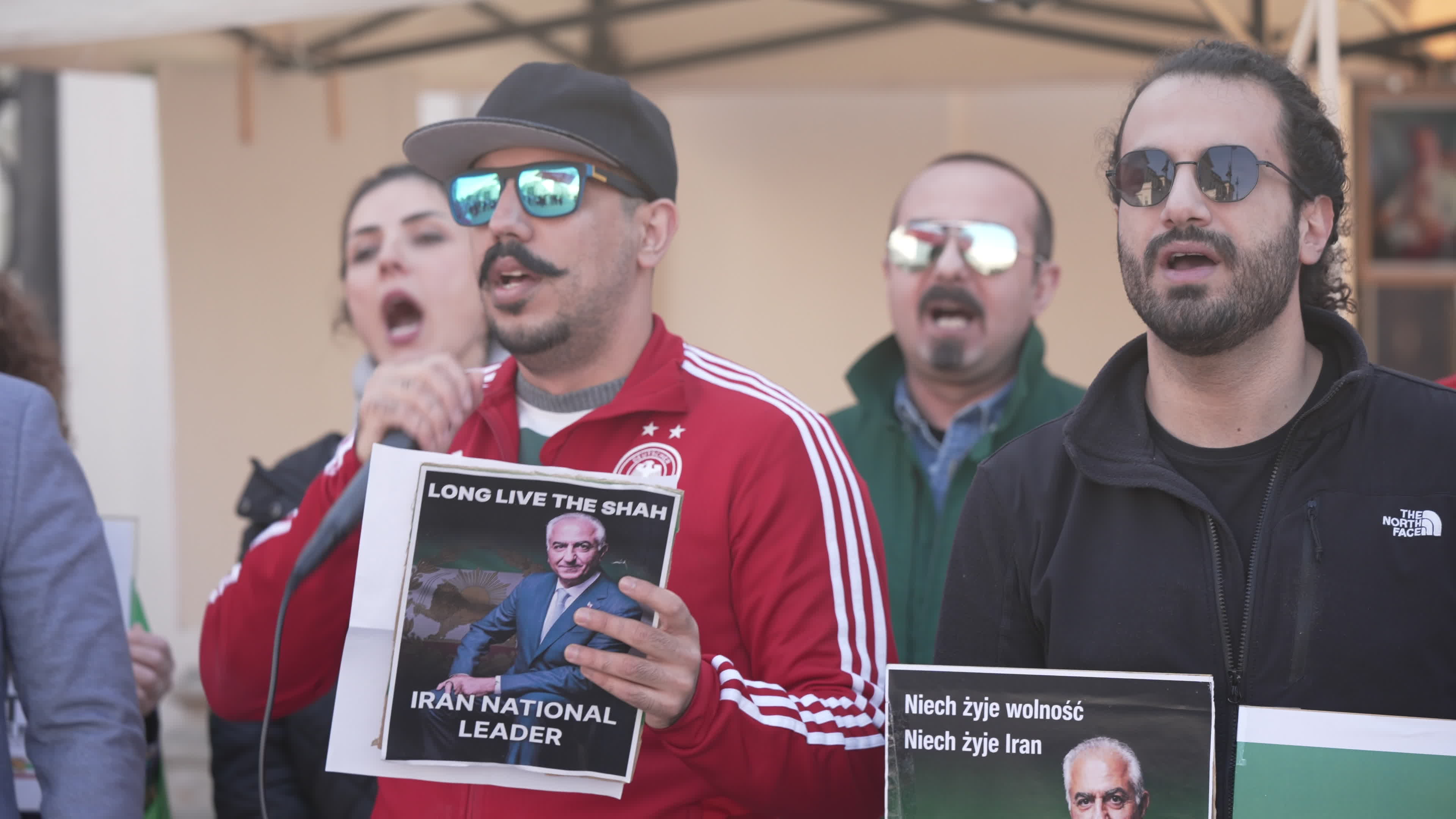 Iranian pro-monarchist rally in Warsaw