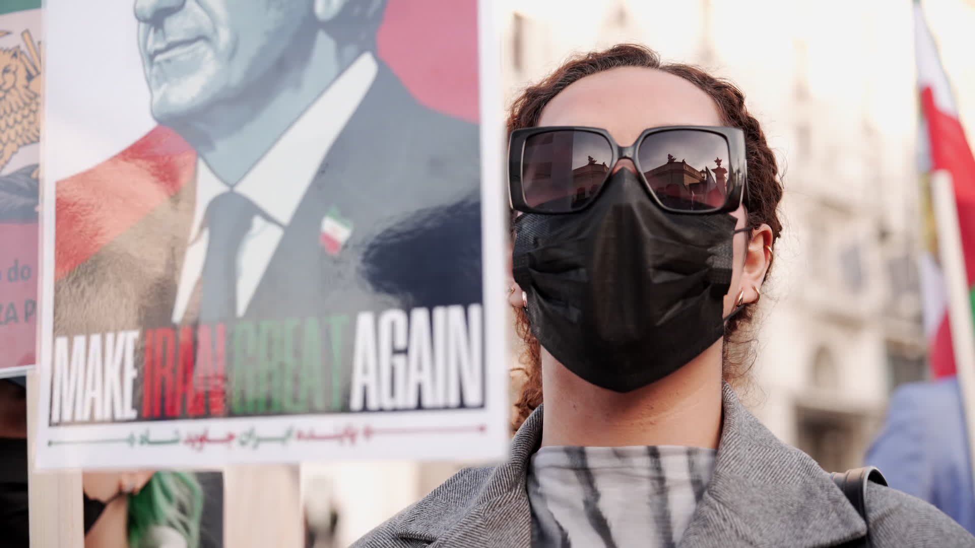 Iranian pro-monarchist rally in Warsaw