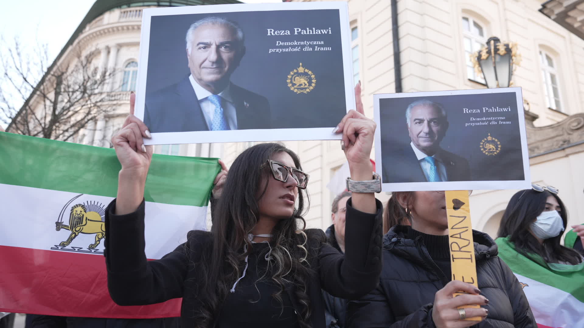 Iranian pro-monarchist rally in Warsaw