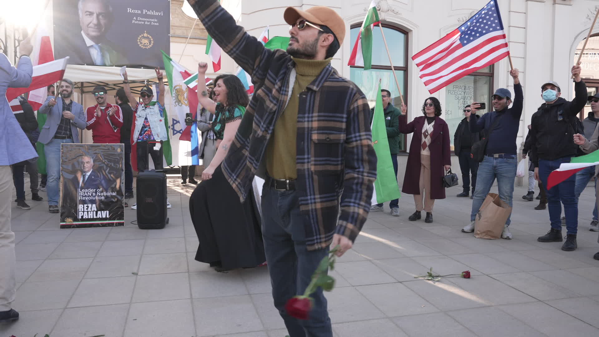 Iranian pro-monarchist rally in Warsaw