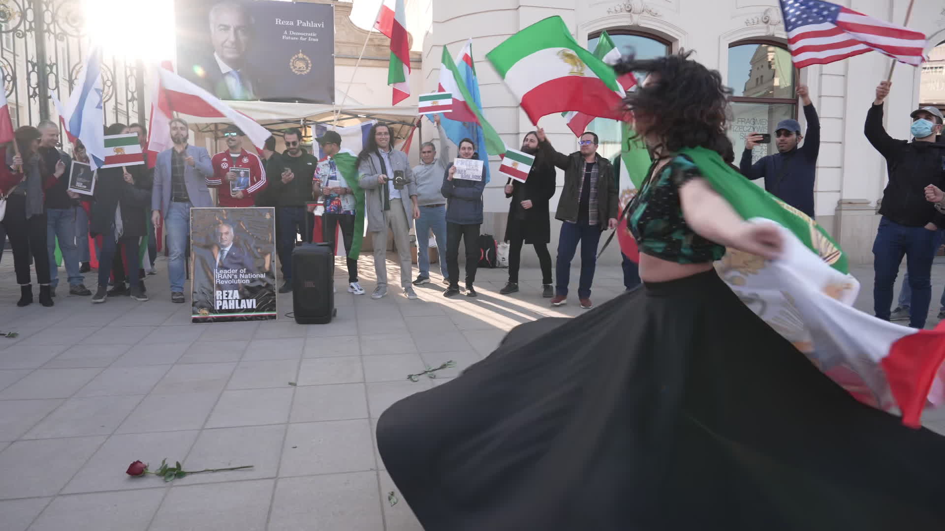 Iranian pro-monarchist rally in Warsaw