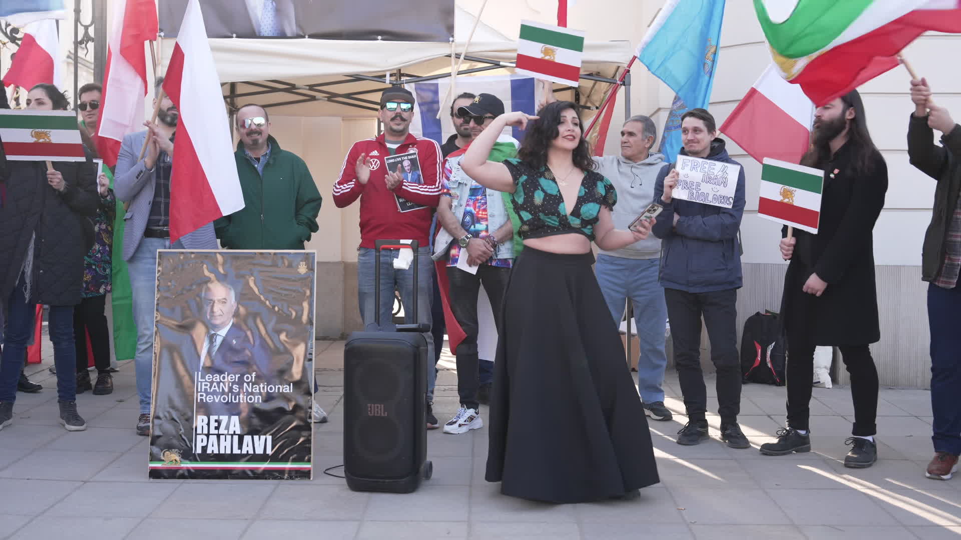 Iranian pro-monarchist rally in Warsaw