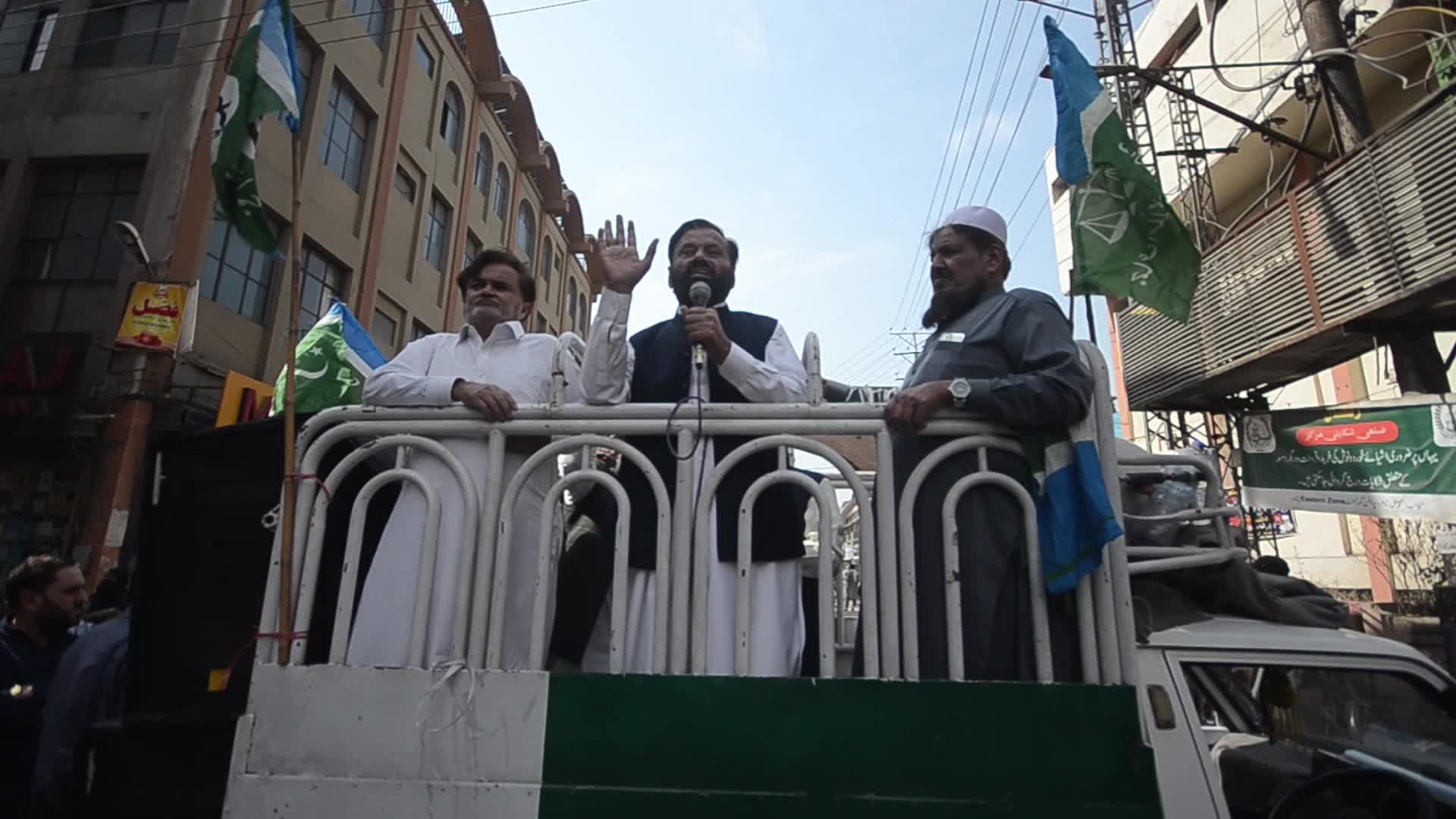 Protest in Peshawar against the joint US-Israeli attacks on Iran