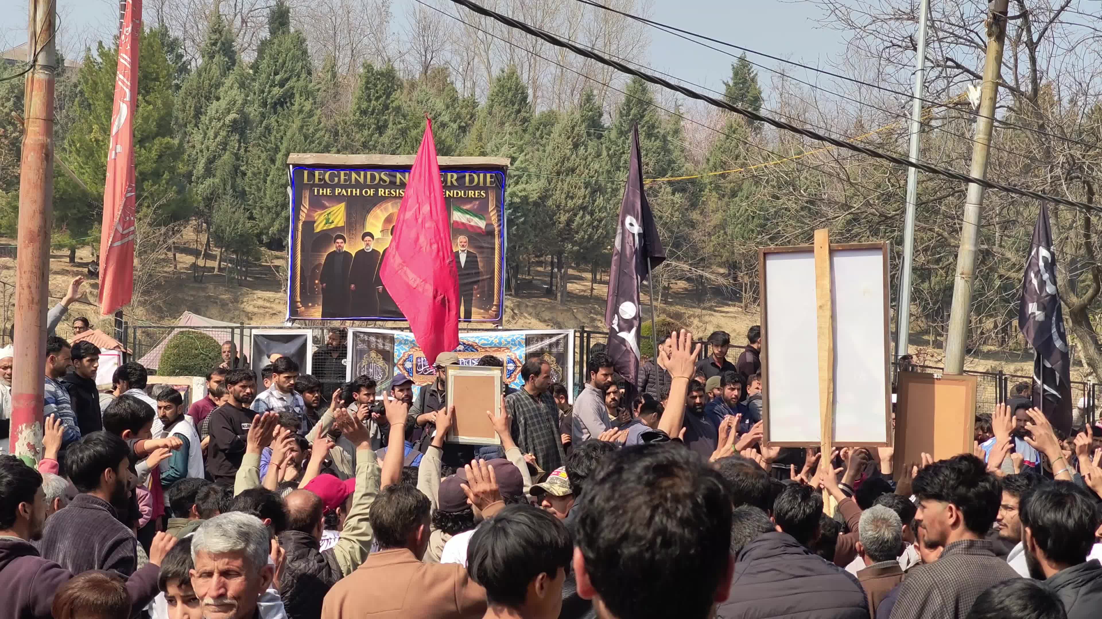 Protests continue in Kashmir Against Killing of Iran's Supreme Leader