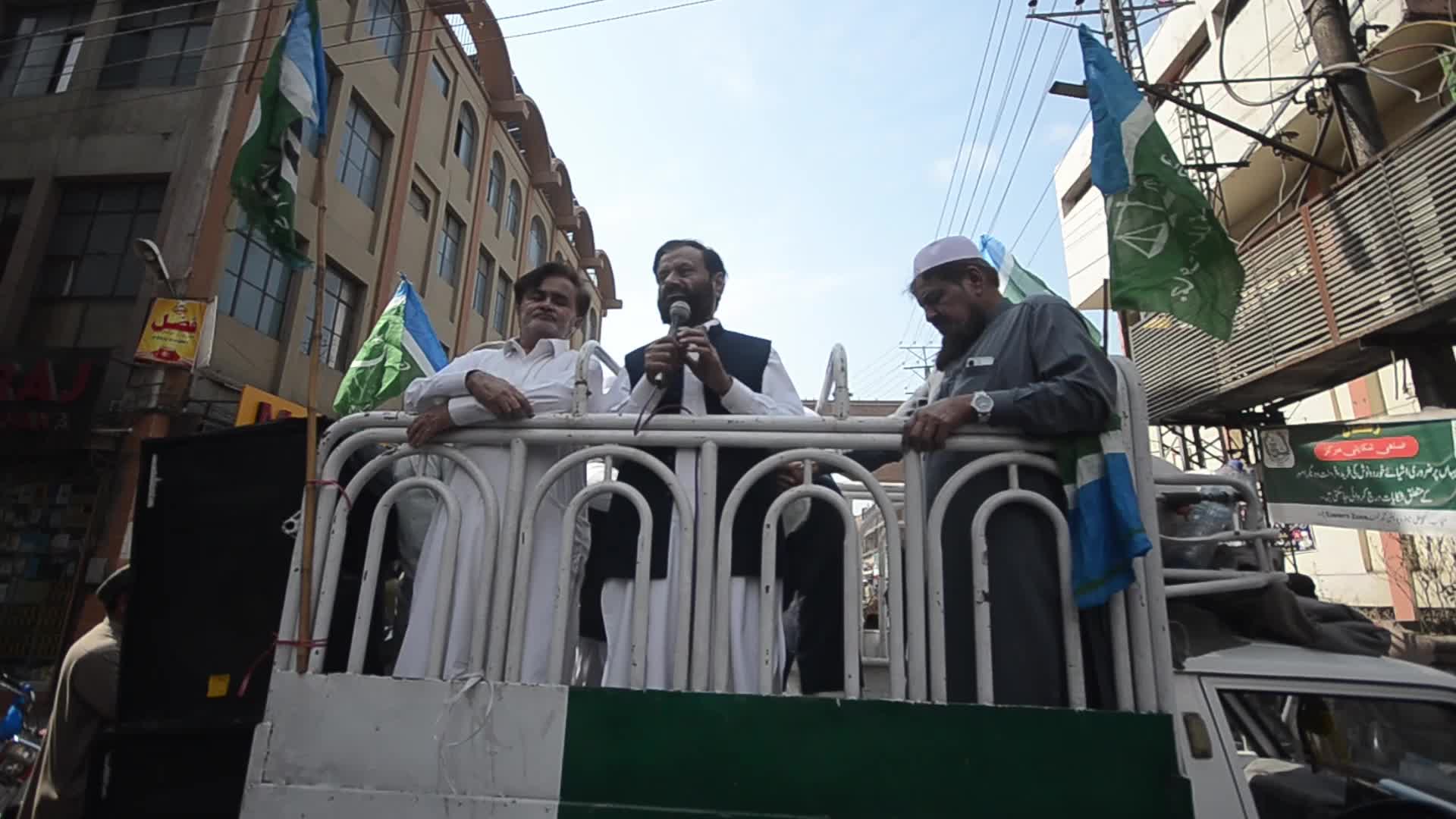 Protest in Peshawar against the joint US-Israeli attacks on Iran