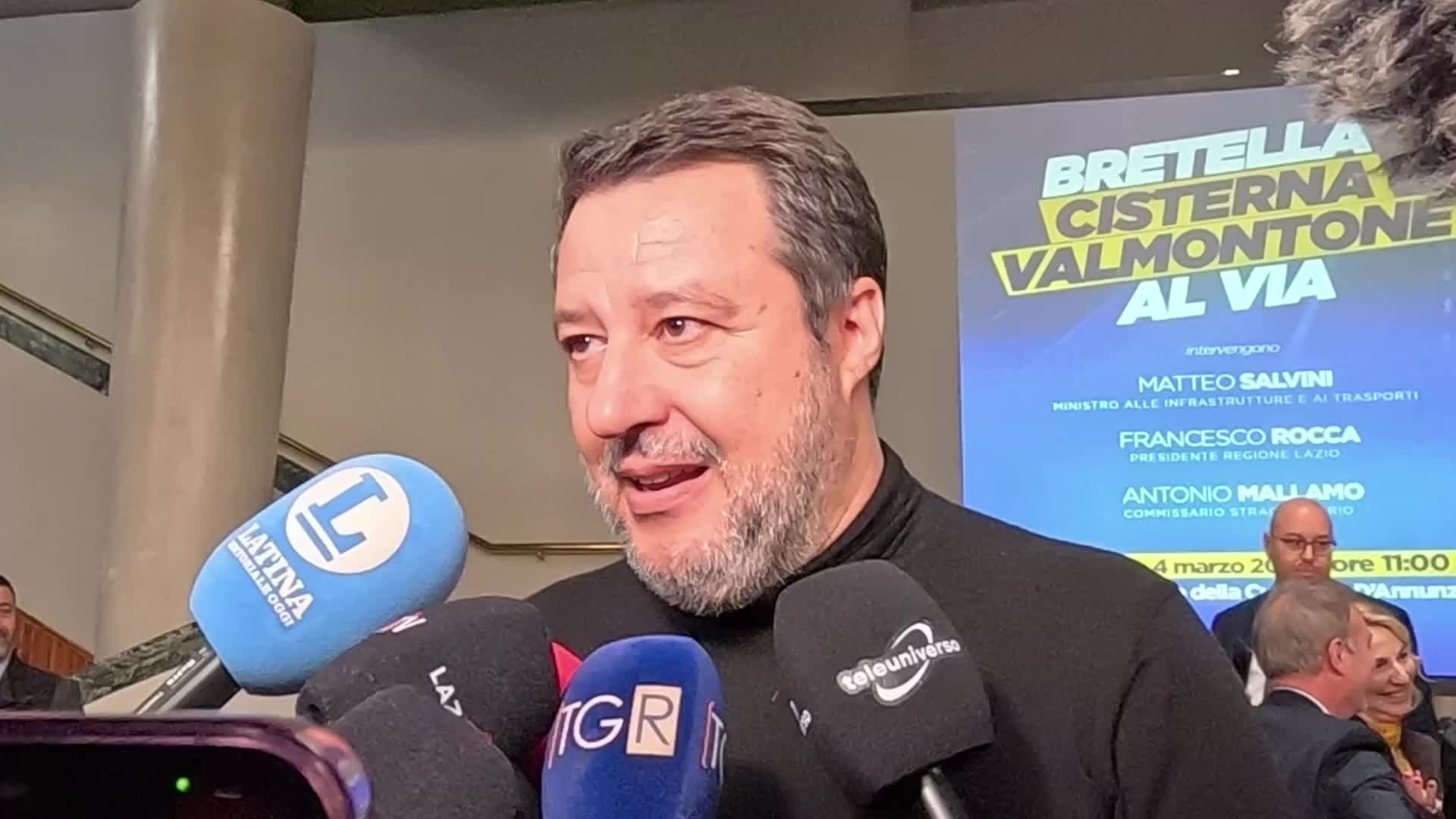 Bretella Cisterna Valmontone al Via - Conferenza con Rocca, Salvini e Mallamo