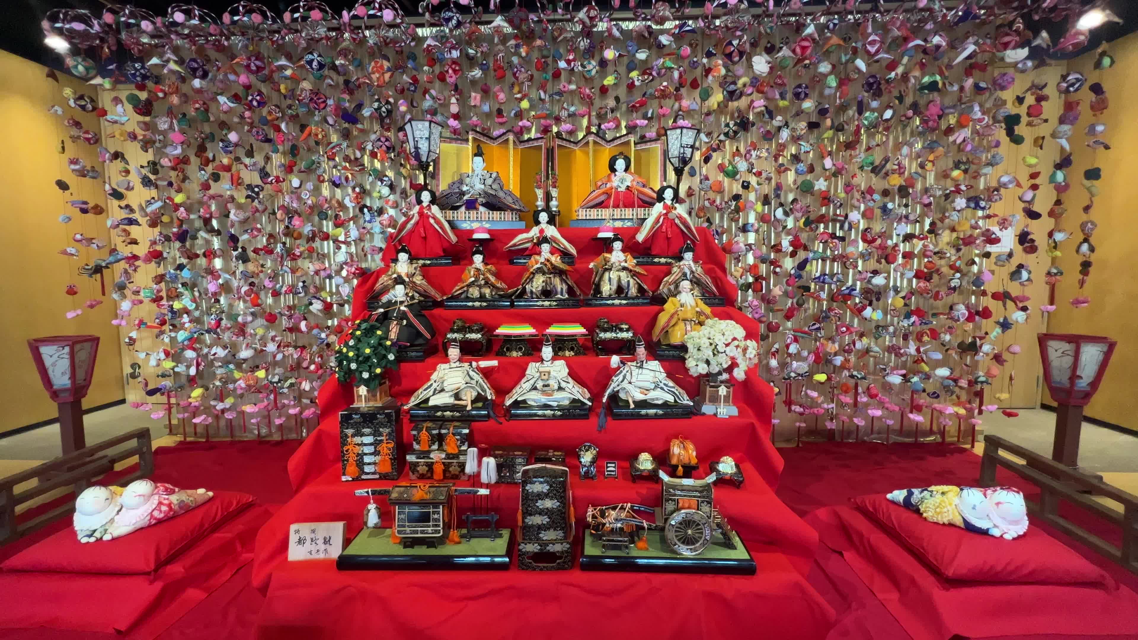 Traditional Japanese Hina Ningya dolls displayed during the Hinamatsuri Festival