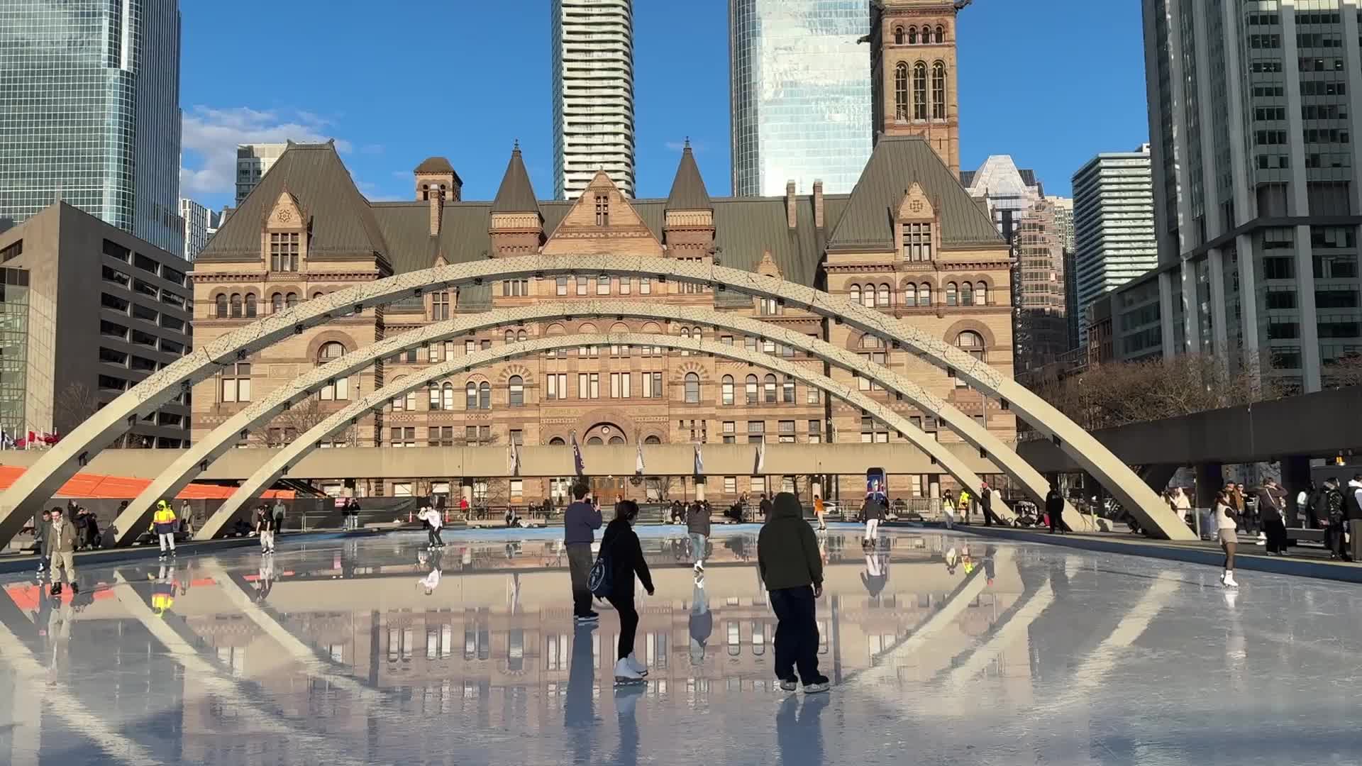 Ice skating in Toronto, Canada