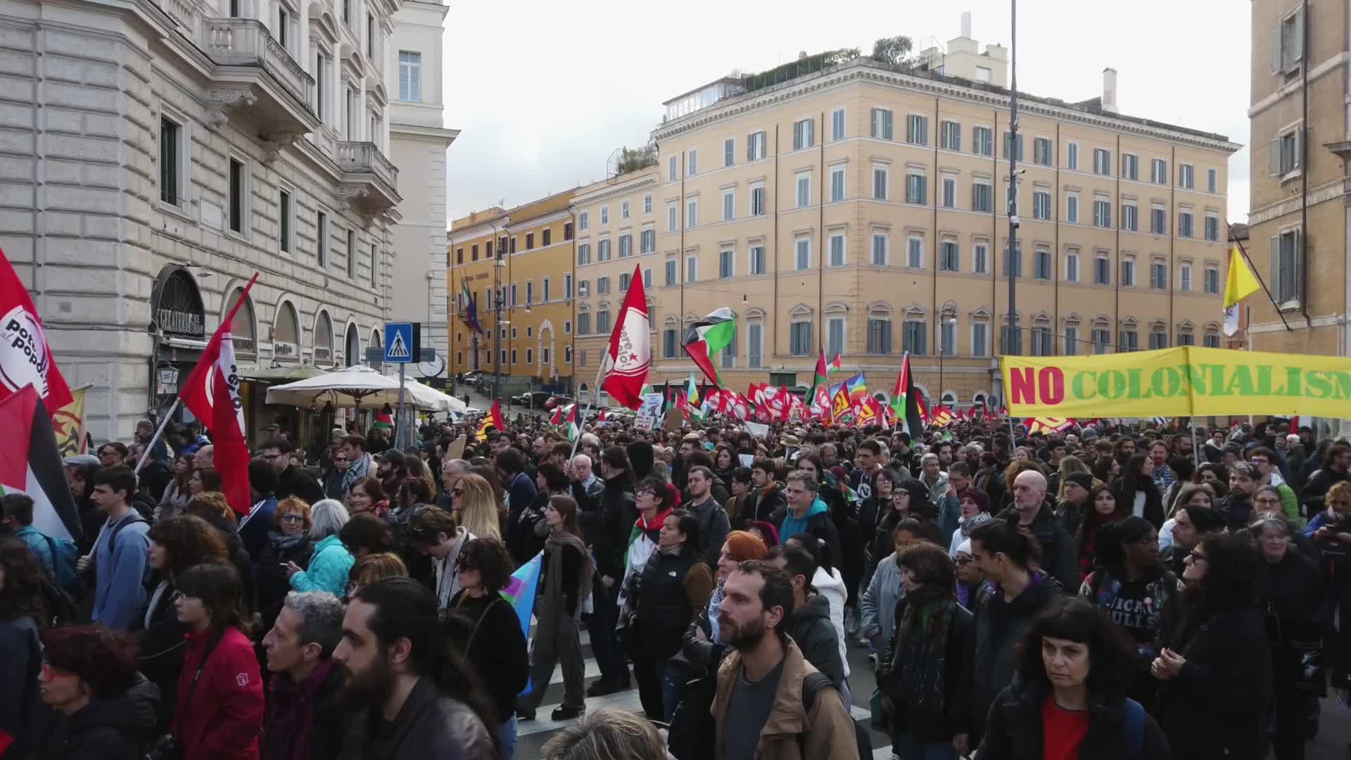 Stop the Giorgia Meloni Government Demonstration In Rome