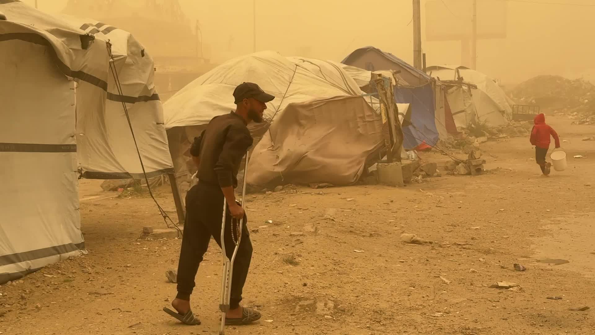 Sand Storm In Gaza, Palestine