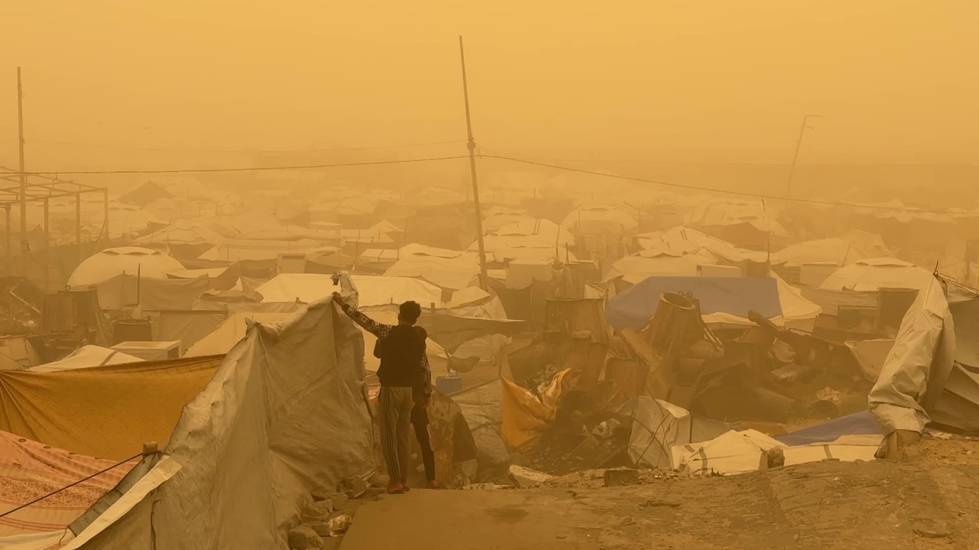 Sand Storm In Gaza, Palestine