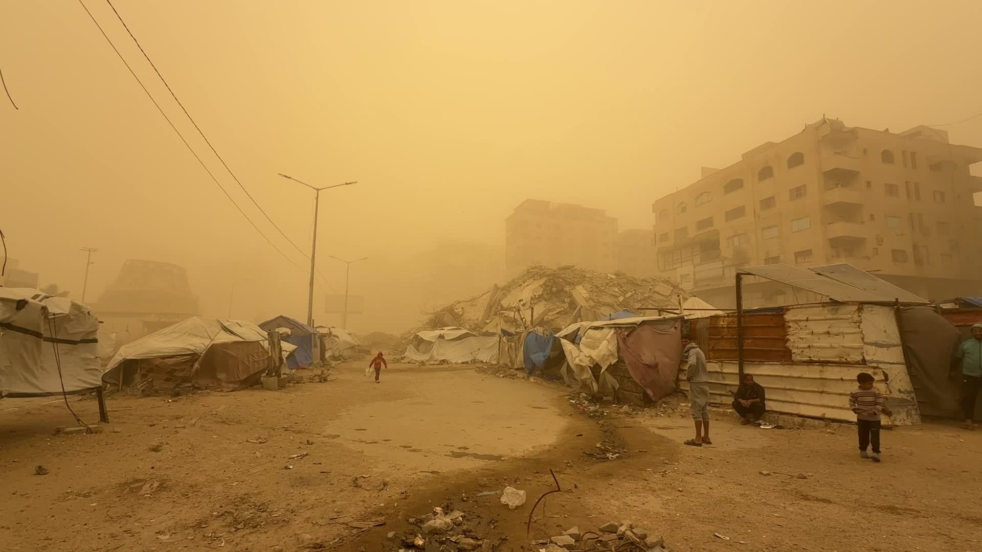 Sand Storm In Gaza, Palestine