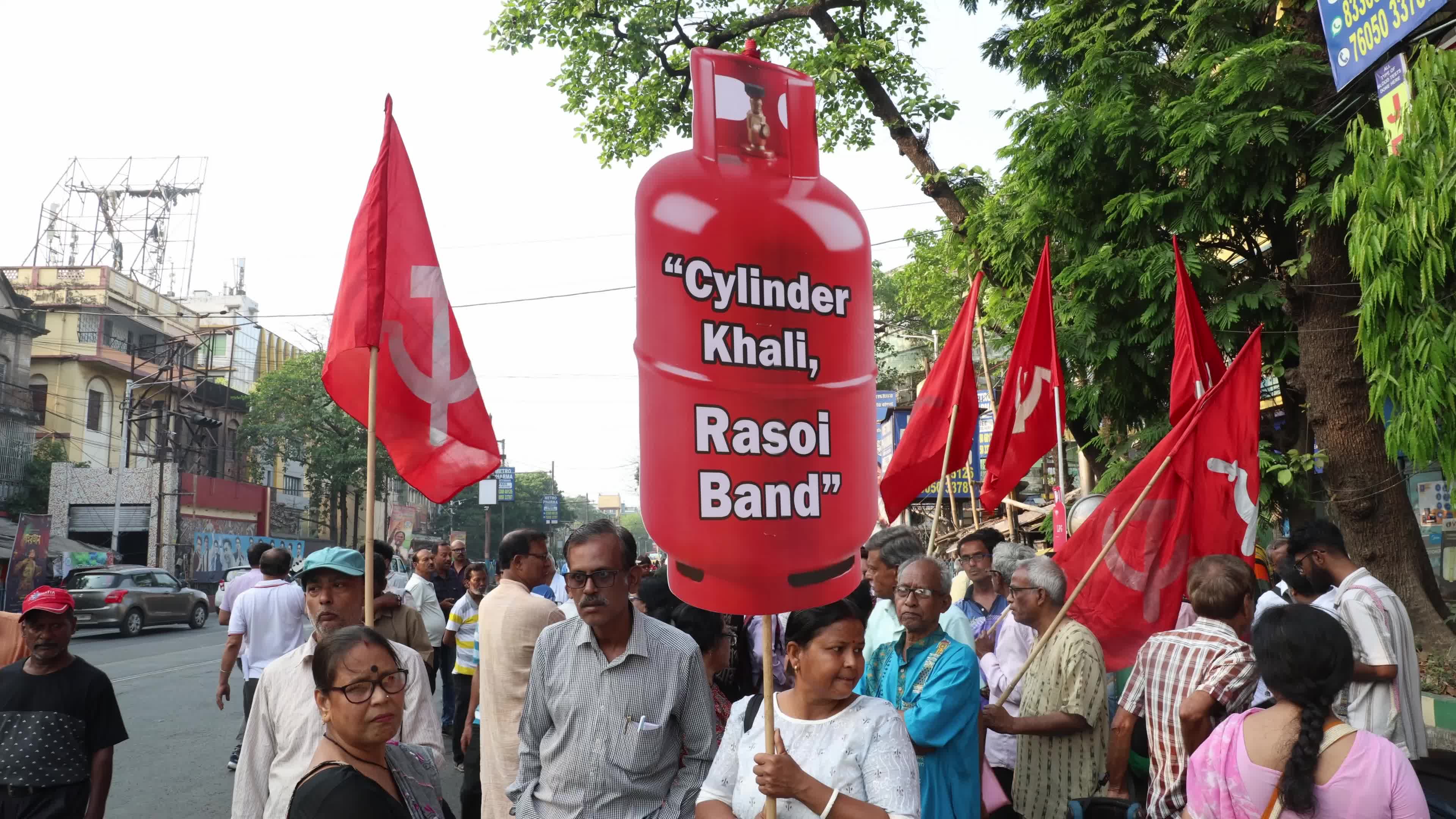 LPG Protest Rally In Kolkata,India