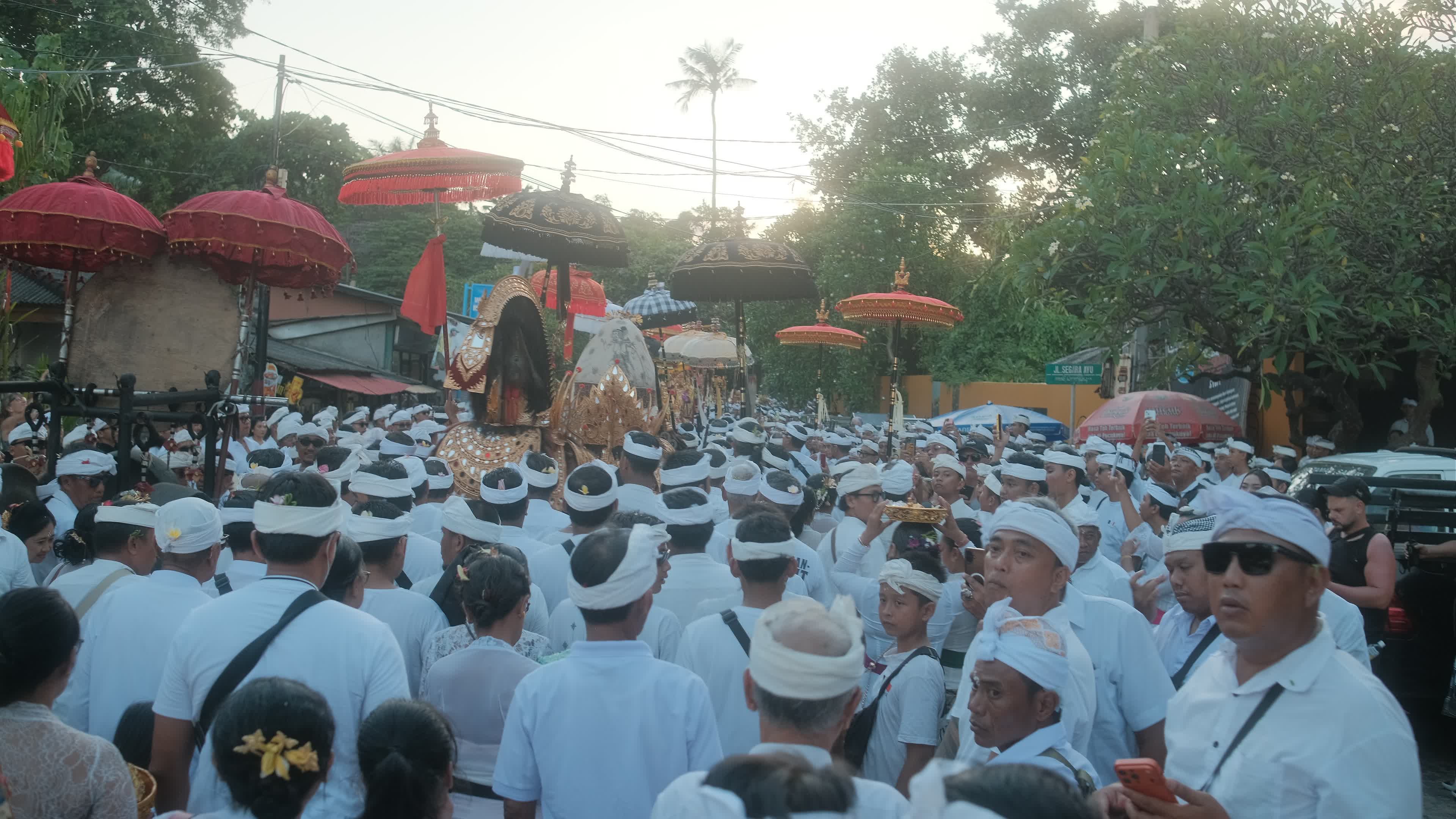 Melasti Ceremony Before Nyepi Day For Hindus On The Island Of Bali, Indonesia.