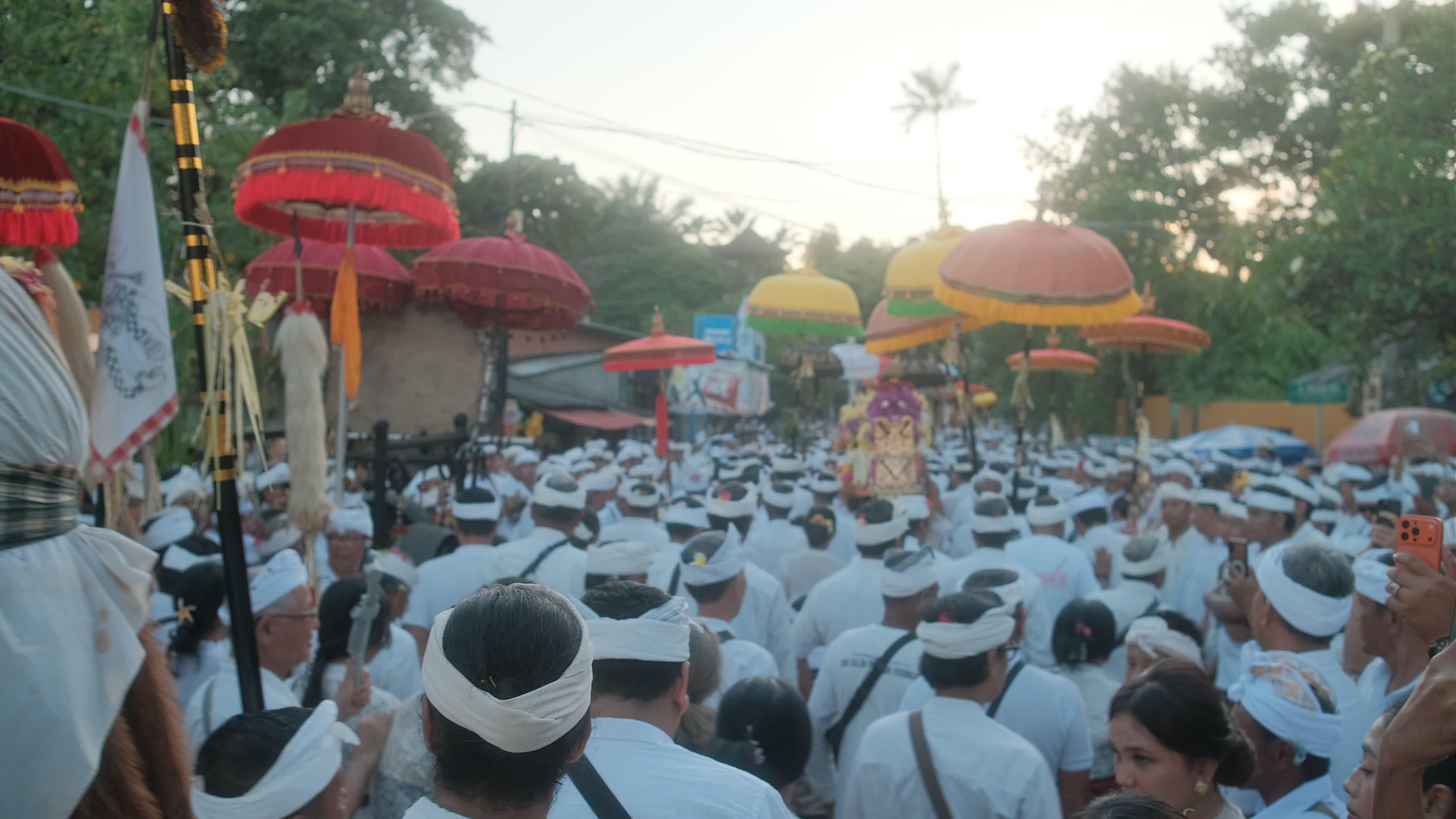 Melasti Ceremony Before Nyepi Day For Hindus On The Island Of Bali, Indonesia.