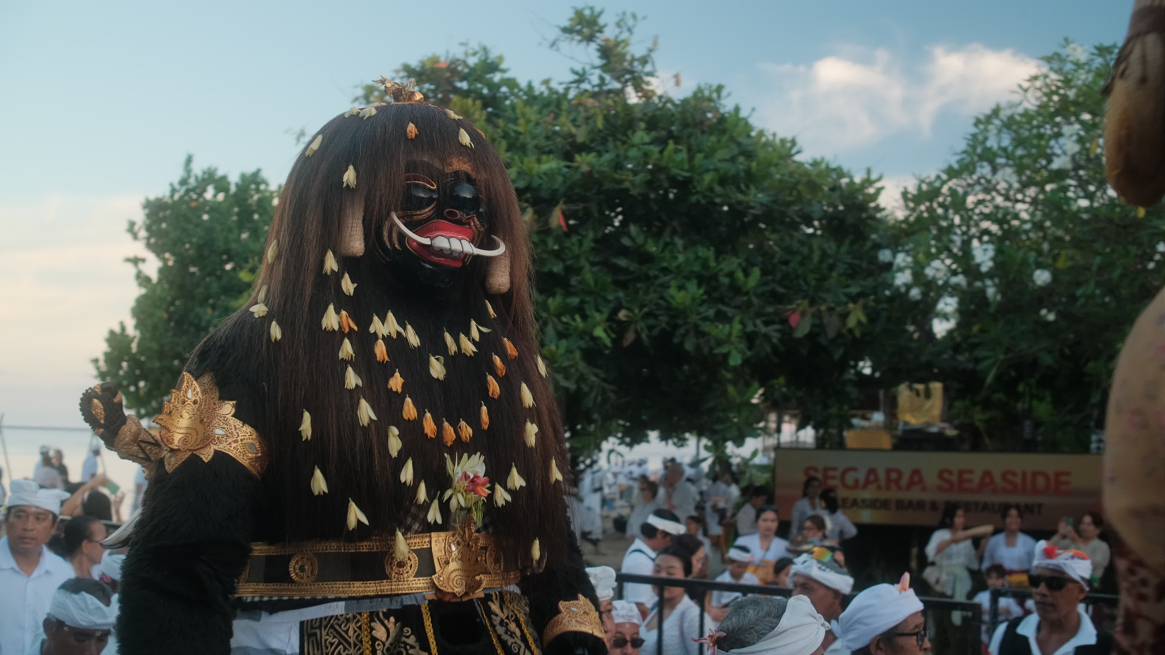 Melasti Ceremony Before Nyepi Day For Hindus On The Island Of Bali, Indonesia.