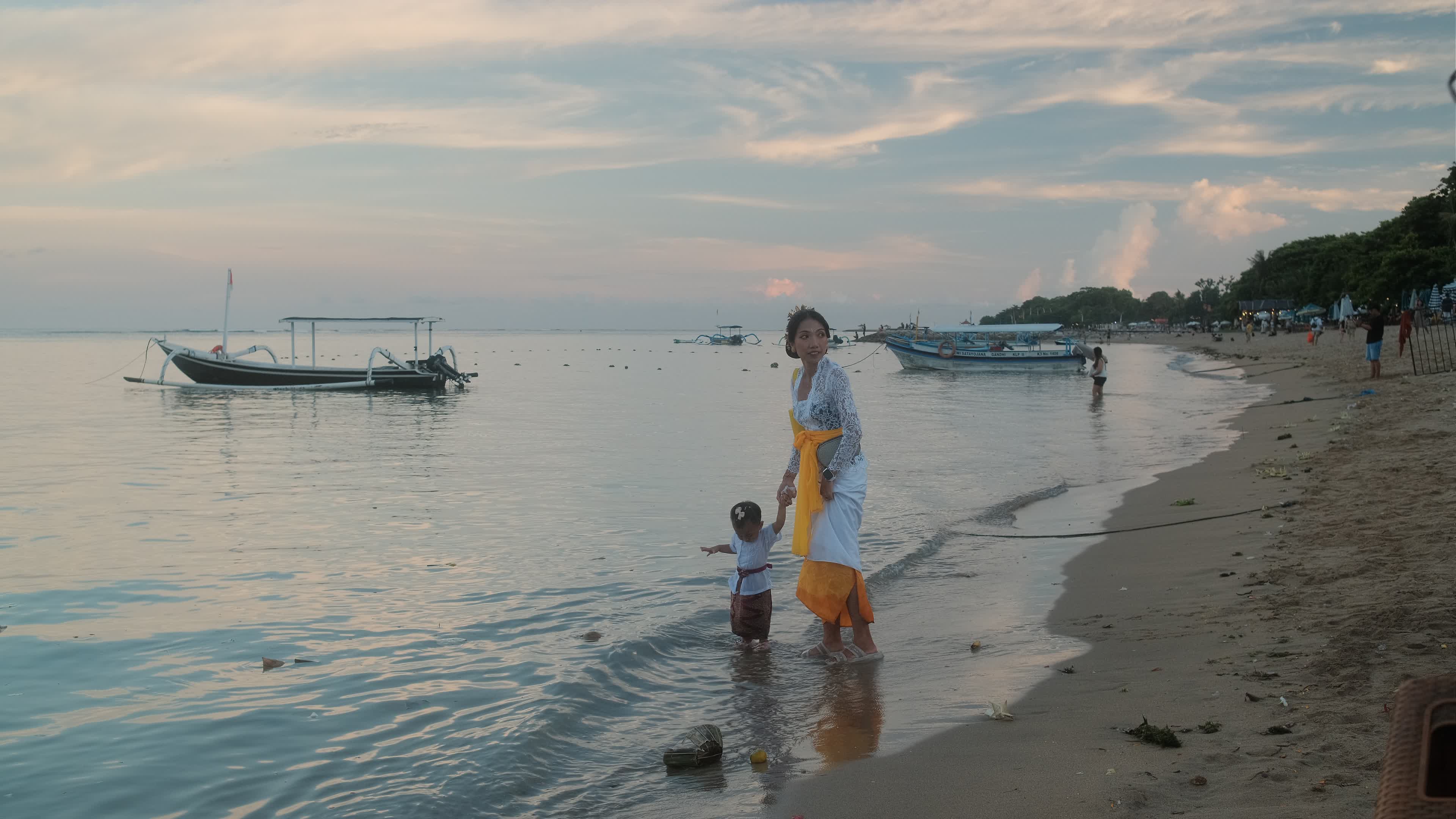 Melasti Ceremony Before Nyepi Day For Hindus On The Island Of Bali, Indonesia.