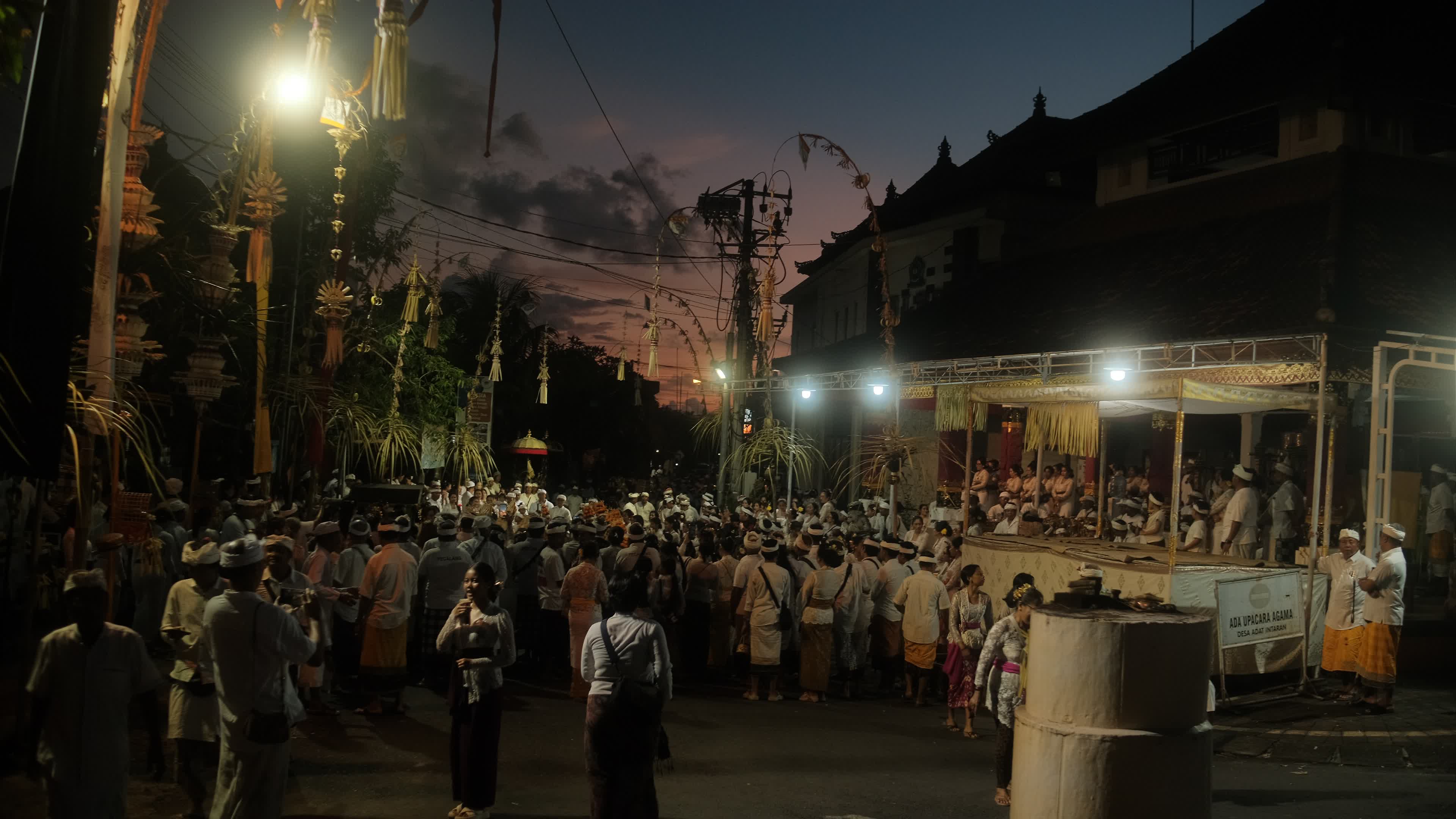 Melasti Ceremony Before Nyepi Day For Hindus On The Island Of Bali, Indonesia.