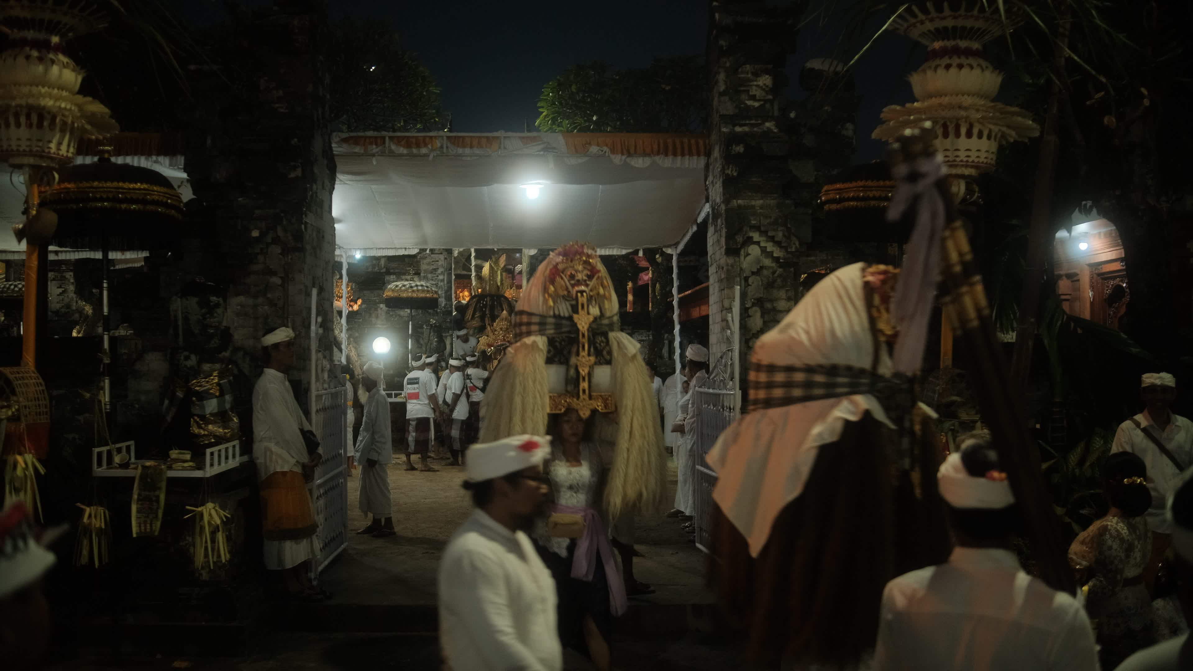 Melasti Ceremony Before Nyepi Day For Hindus On The Island Of Bali, Indonesia.