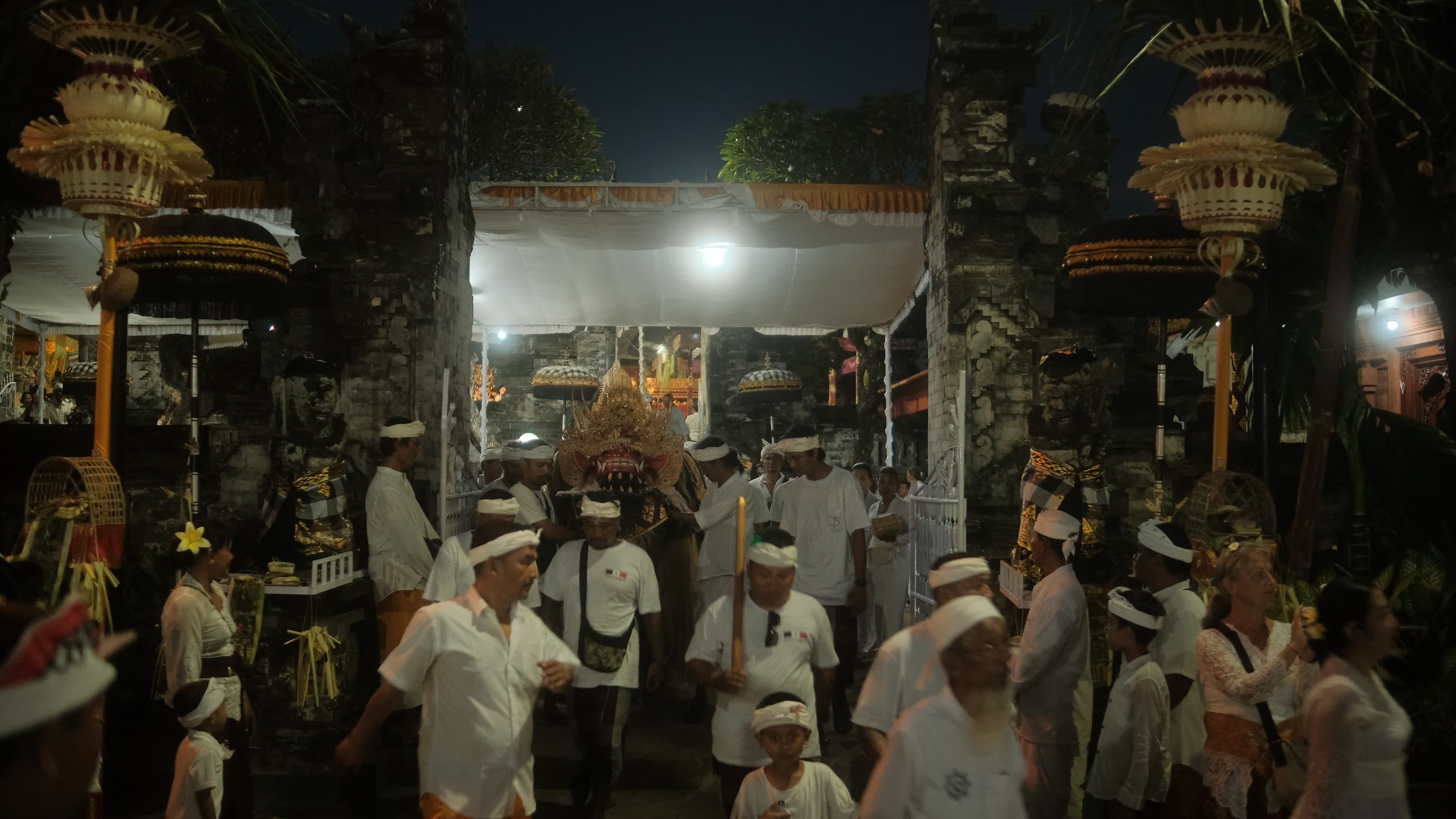Melasti Ceremony Before Nyepi Day For Hindus On The Island Of Bali, Indonesia.