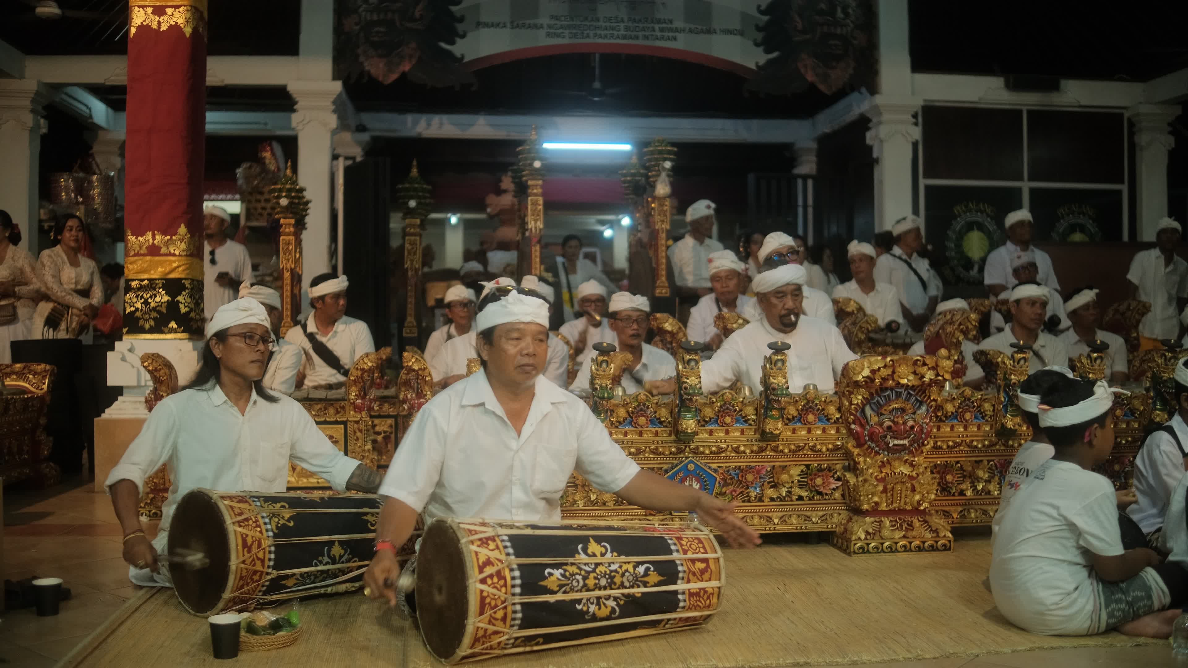 Melasti Ceremony Before Nyepi Day For Hindus On The Island Of Bali, Indonesia.