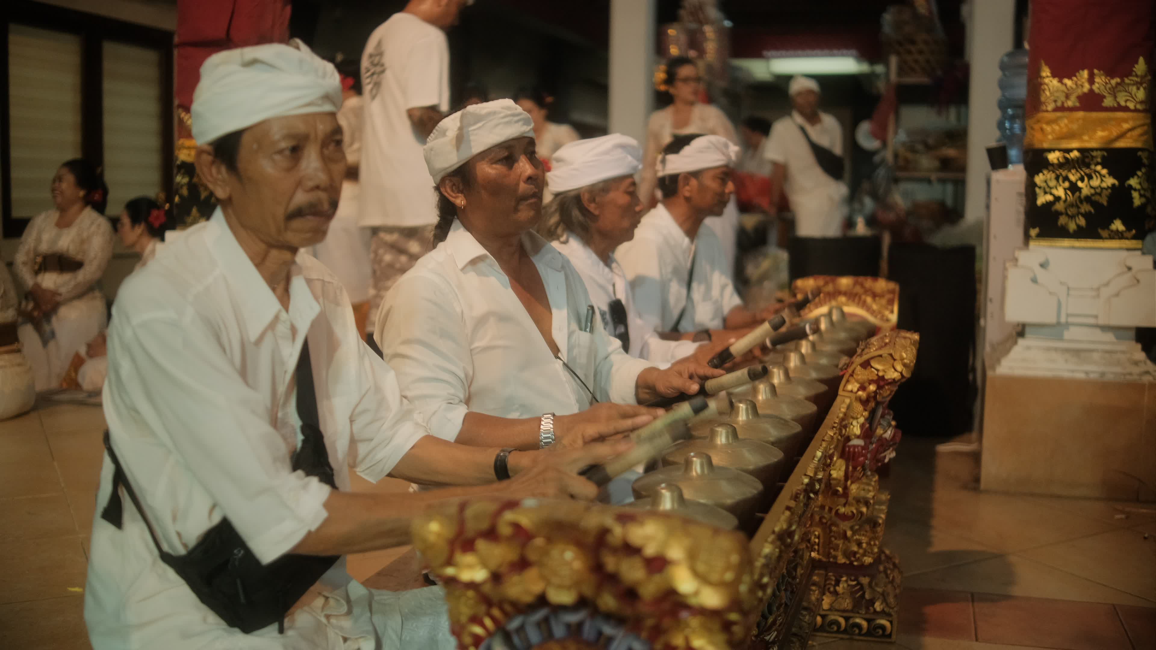 Melasti Ceremony Before Nyepi Day For Hindus On The Island Of Bali, Indonesia.