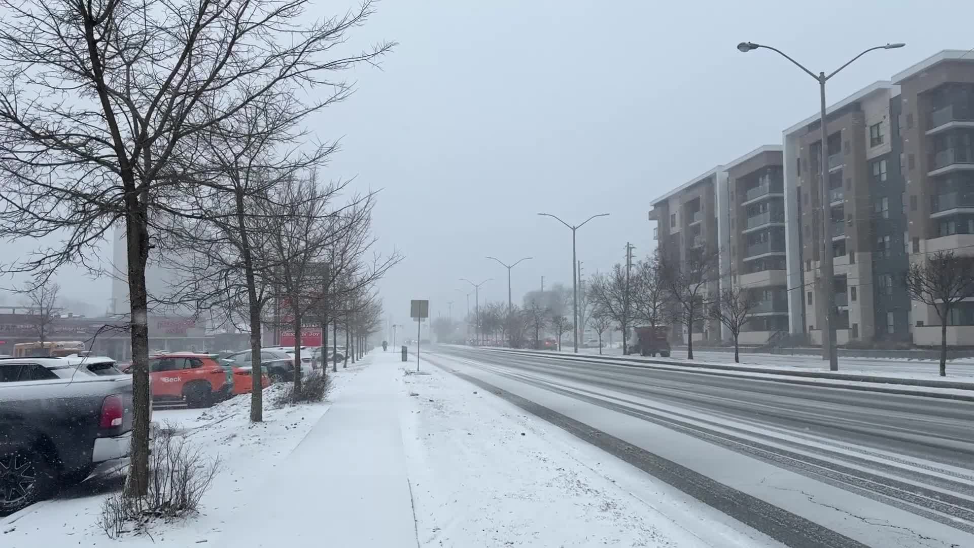 Snowfall in Toronto, Canada - 03/13/2026