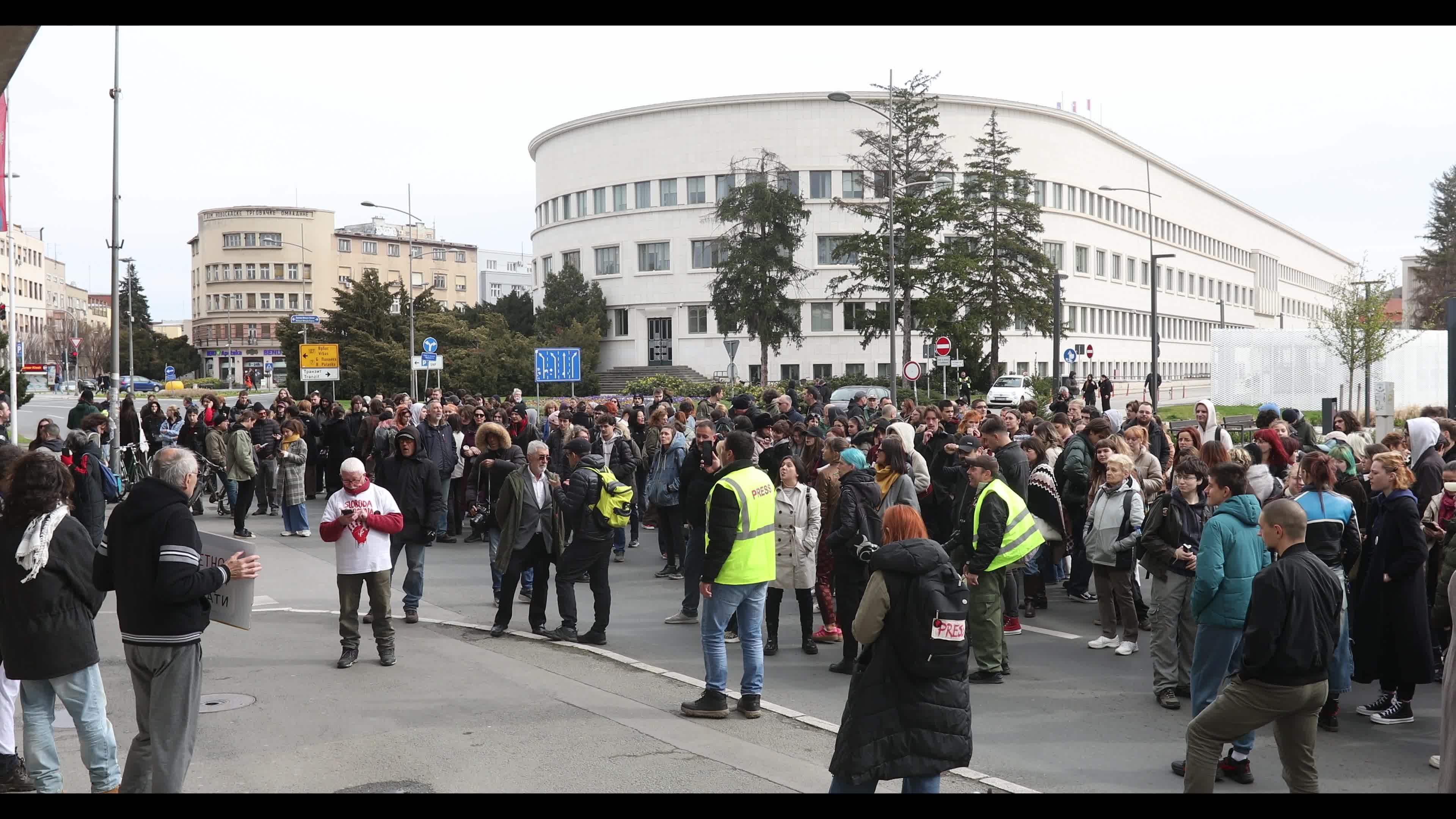 Protest of Academy of Arts Students in Novi Sad