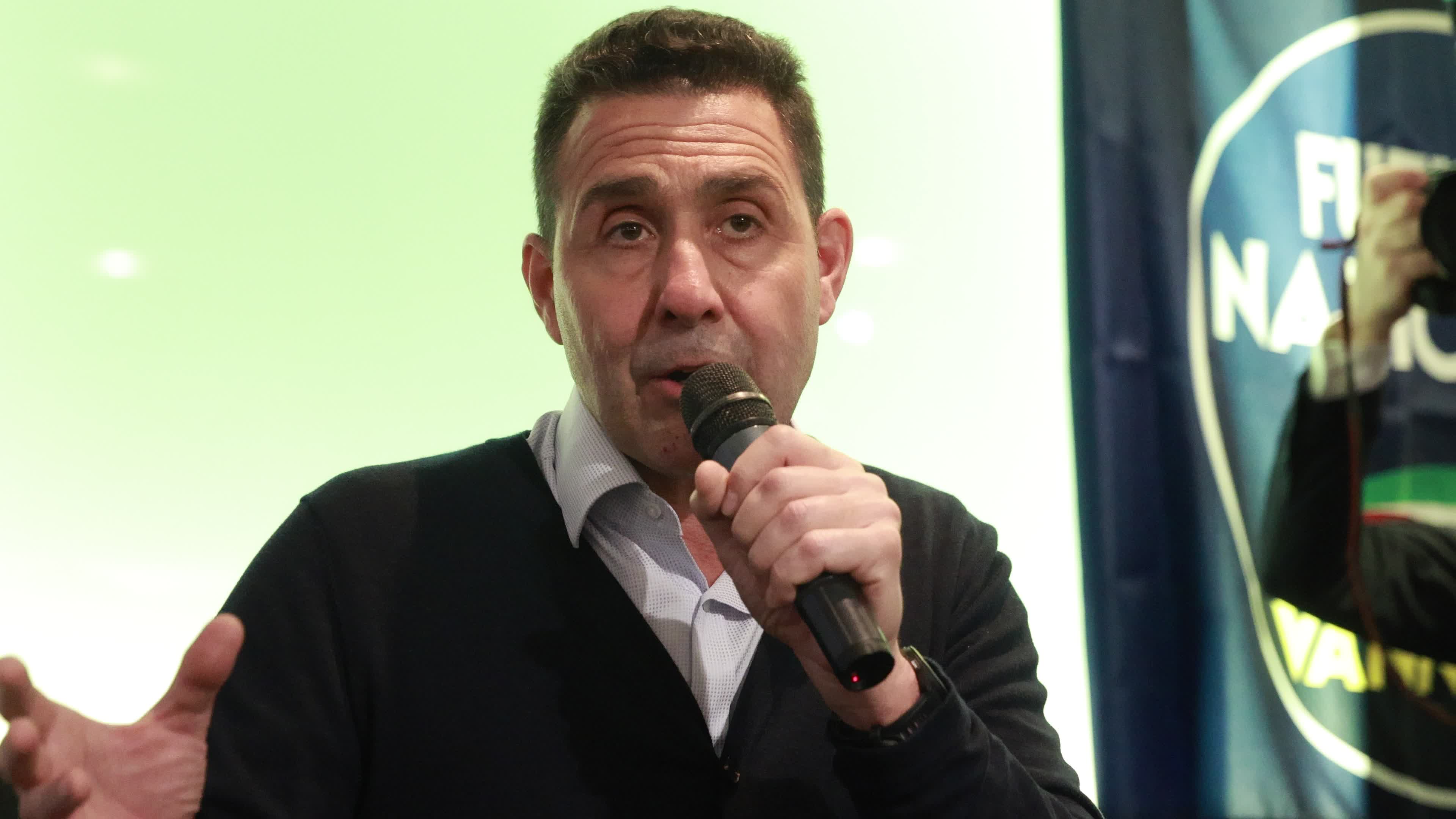 The press conference of Roberto Vannacci to announce the Futuro Nazionale party's participation in the 2027 municipal elections in Milan