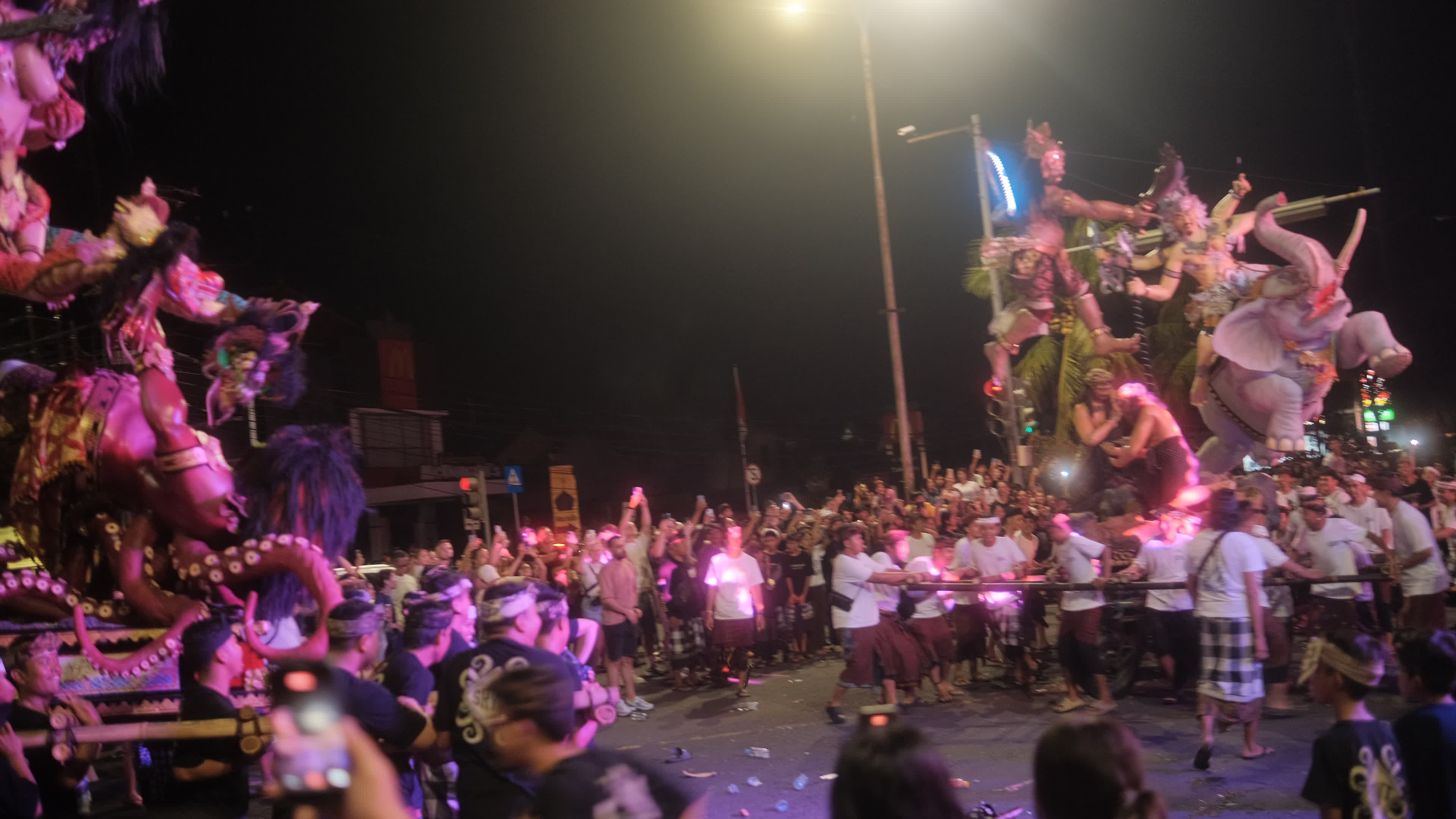 The Ogoh-ogoh tradition, before Nyepi Day on the island of Bali, Indonesia.