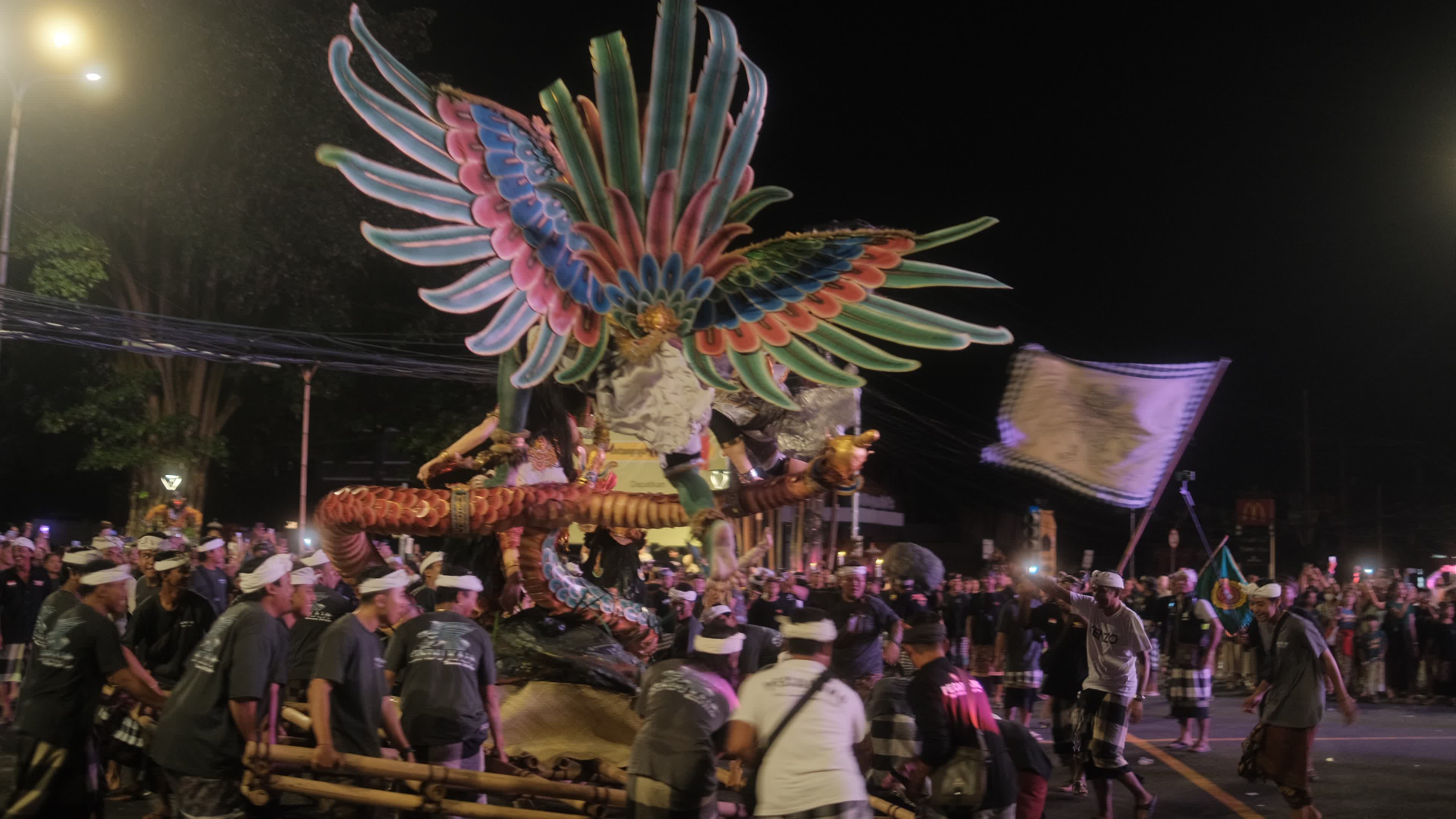 The Ogoh-ogoh tradition, before Nyepi Day on the island of Bali, Indonesia.