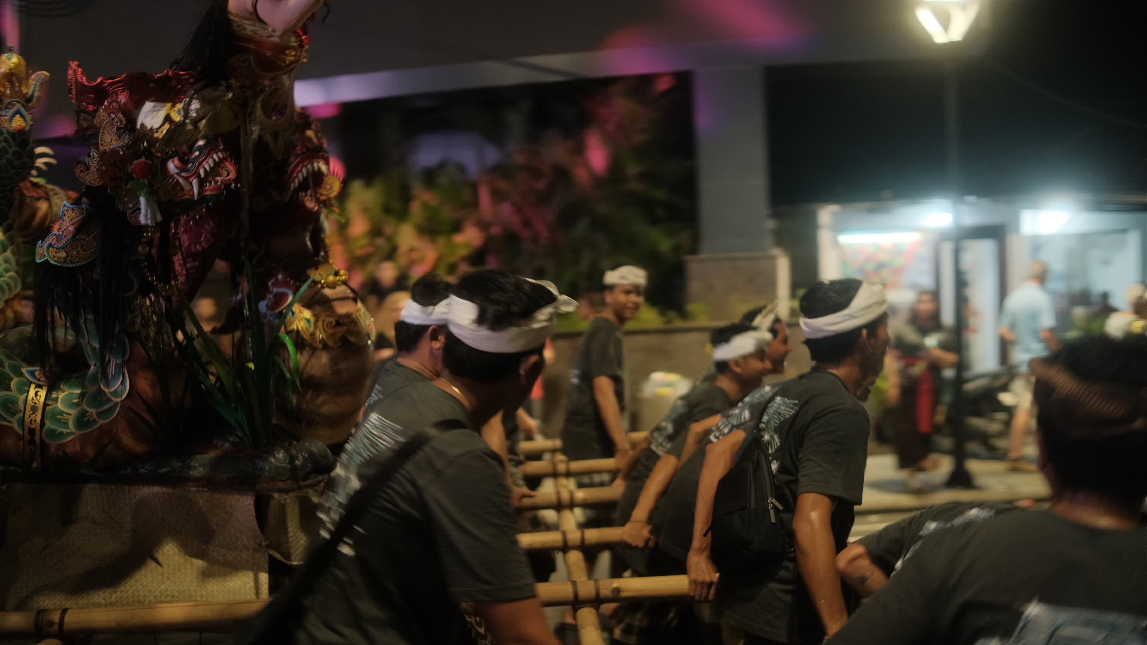 The Ogoh-ogoh tradition, before Nyepi Day on the island of Bali, Indonesia.