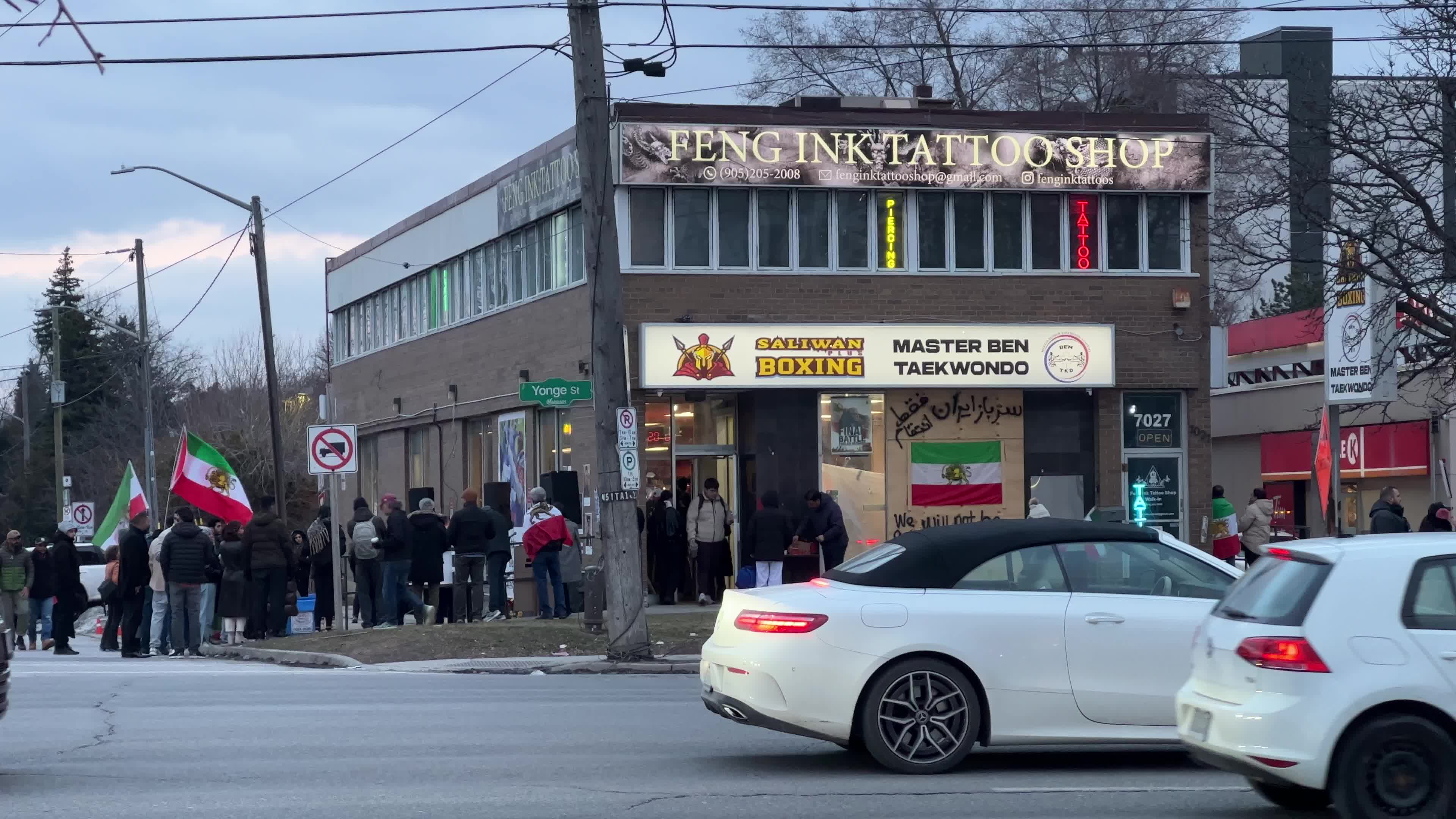 Iranians rally after Iranian-owned Toronto boxing gym targeted by gunfire