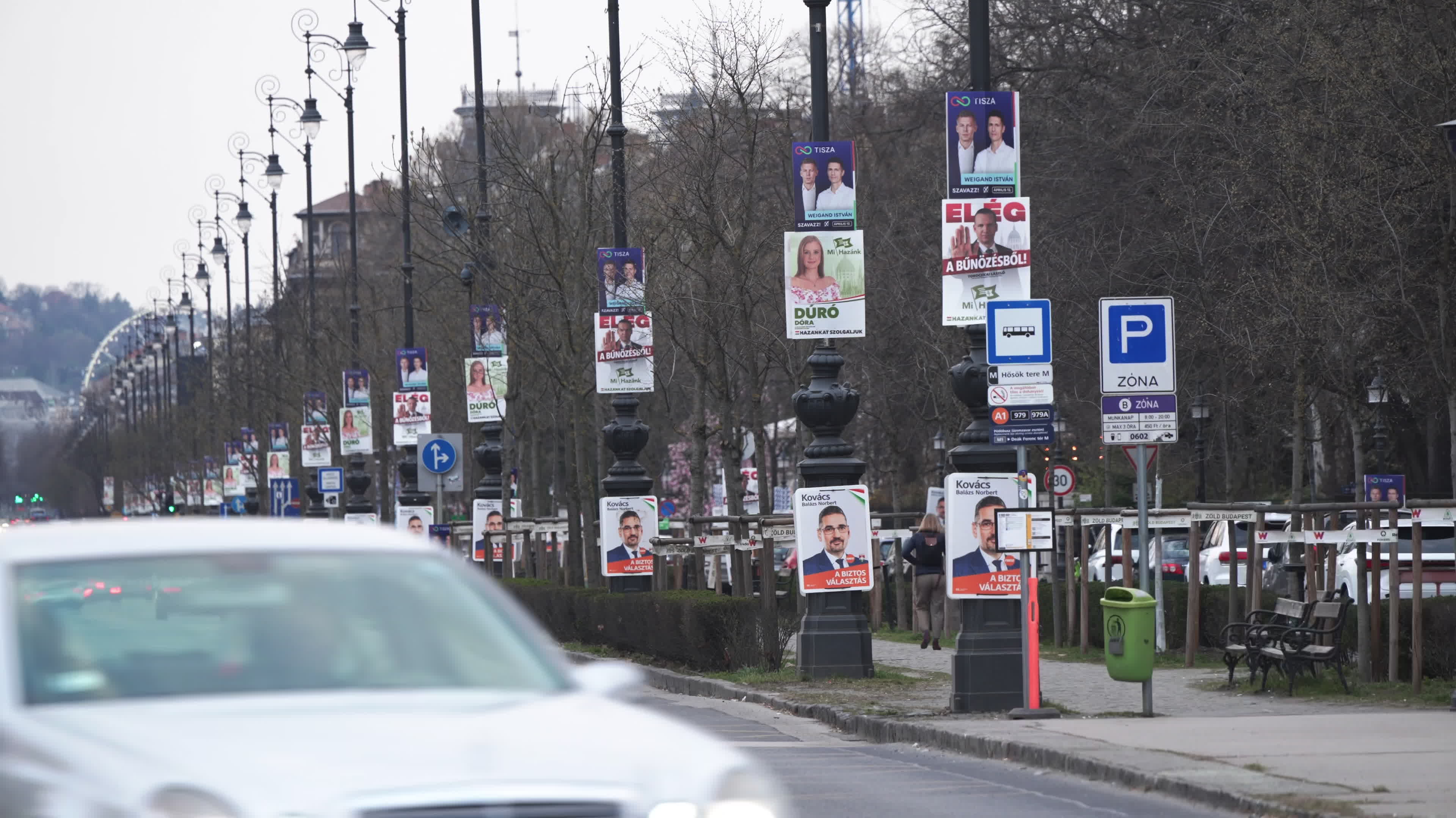 Timelapse views of Budapest ahead of general elections